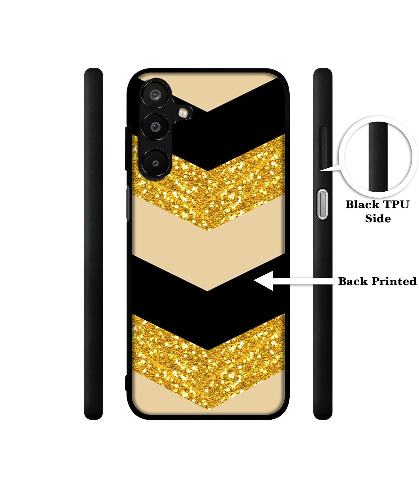 Black & Gold Designer 2D Printed Back Case Cover for Samsung Galaxy A16 4G / A16 5G