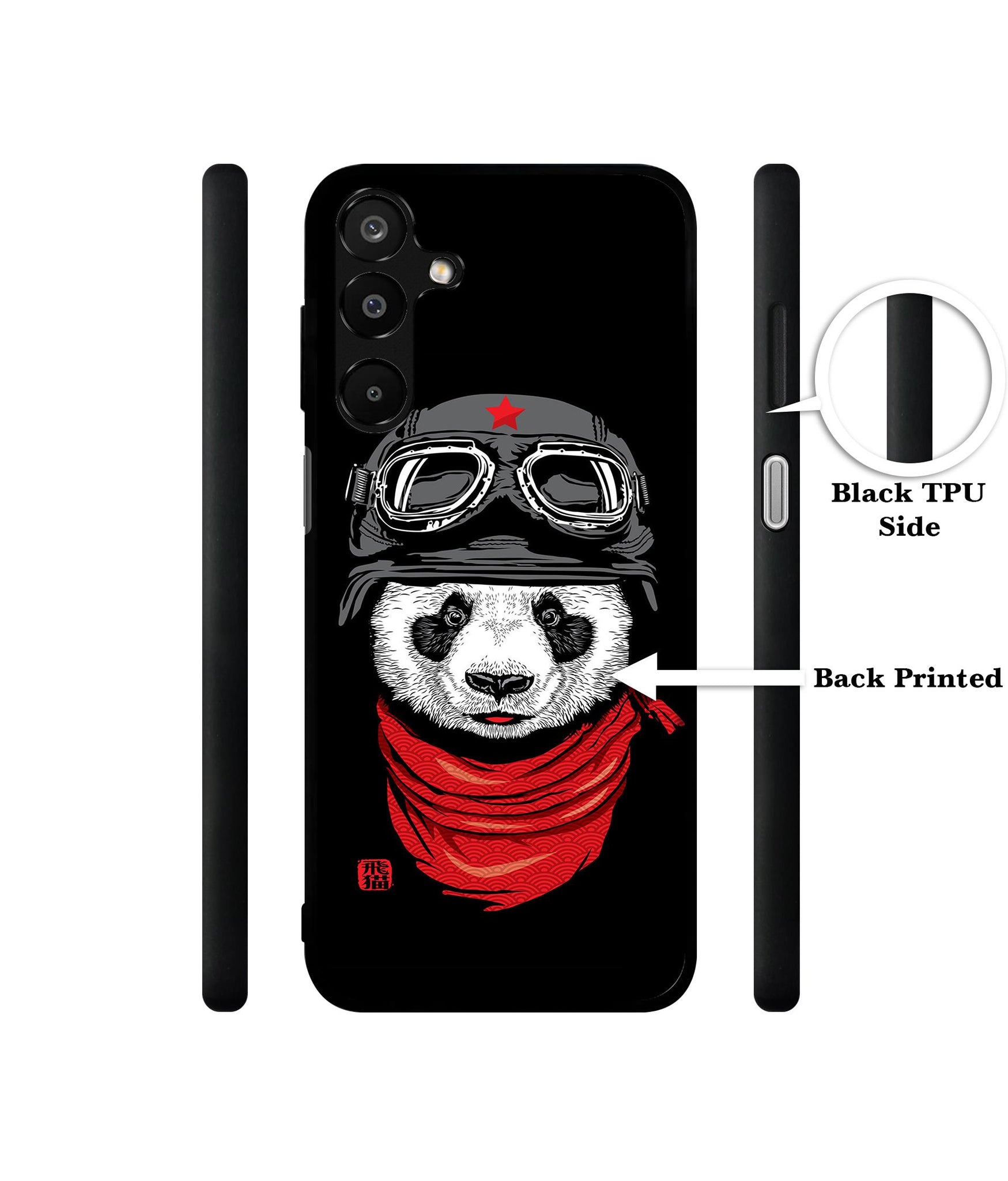 Biker Panda Designer 2D Printed Back Case Cover for Samsung Galaxy A16 4G / A16 5G