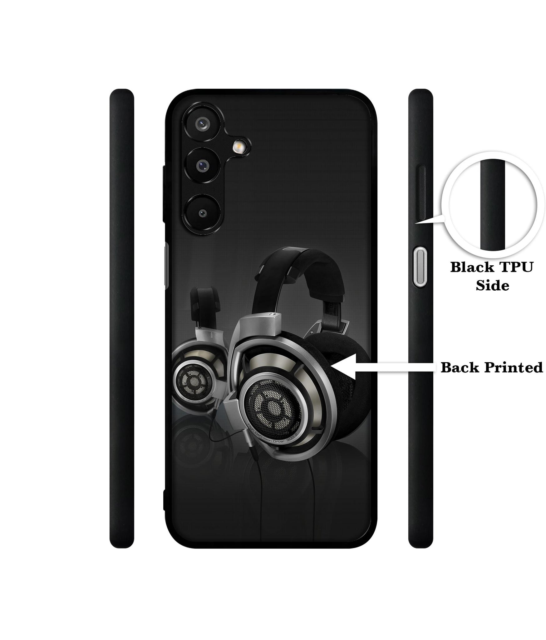 Head Phone Designer 2D Printed Back Case Cover for Samsung Galaxy A16 4G / A16 5G