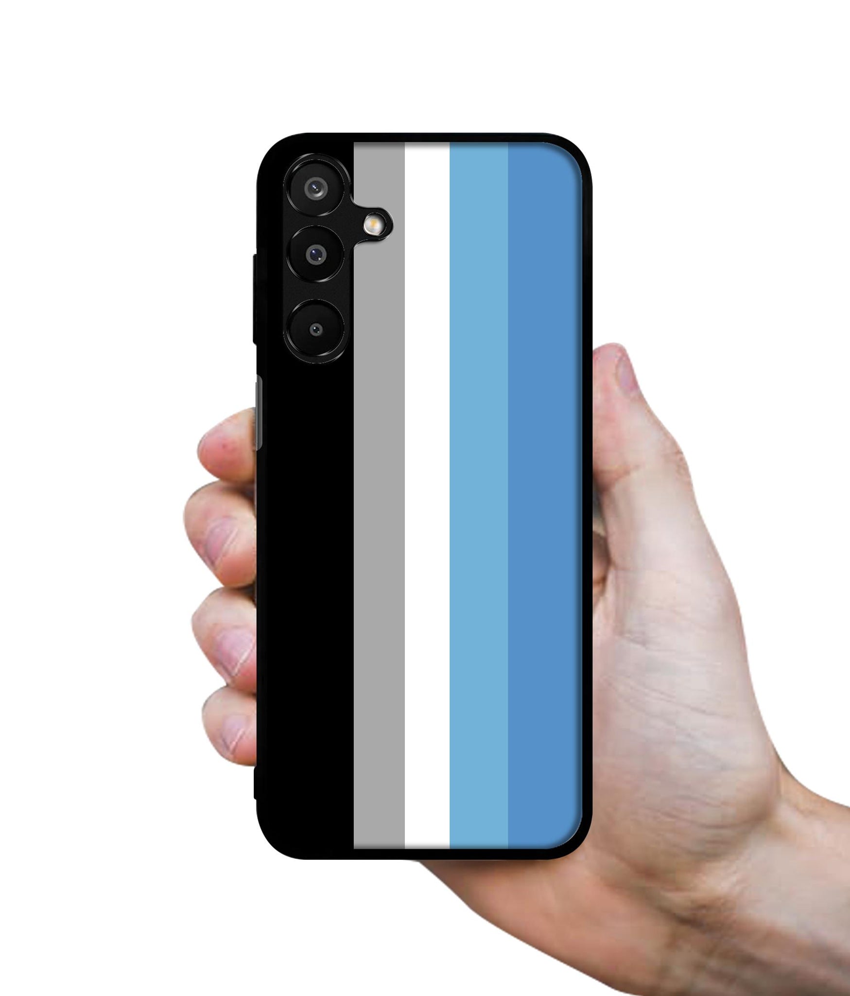 White and Blue Lines Designer 2D Printed Back Case Cover for Samsung Galaxy A16 4G / A16 5G