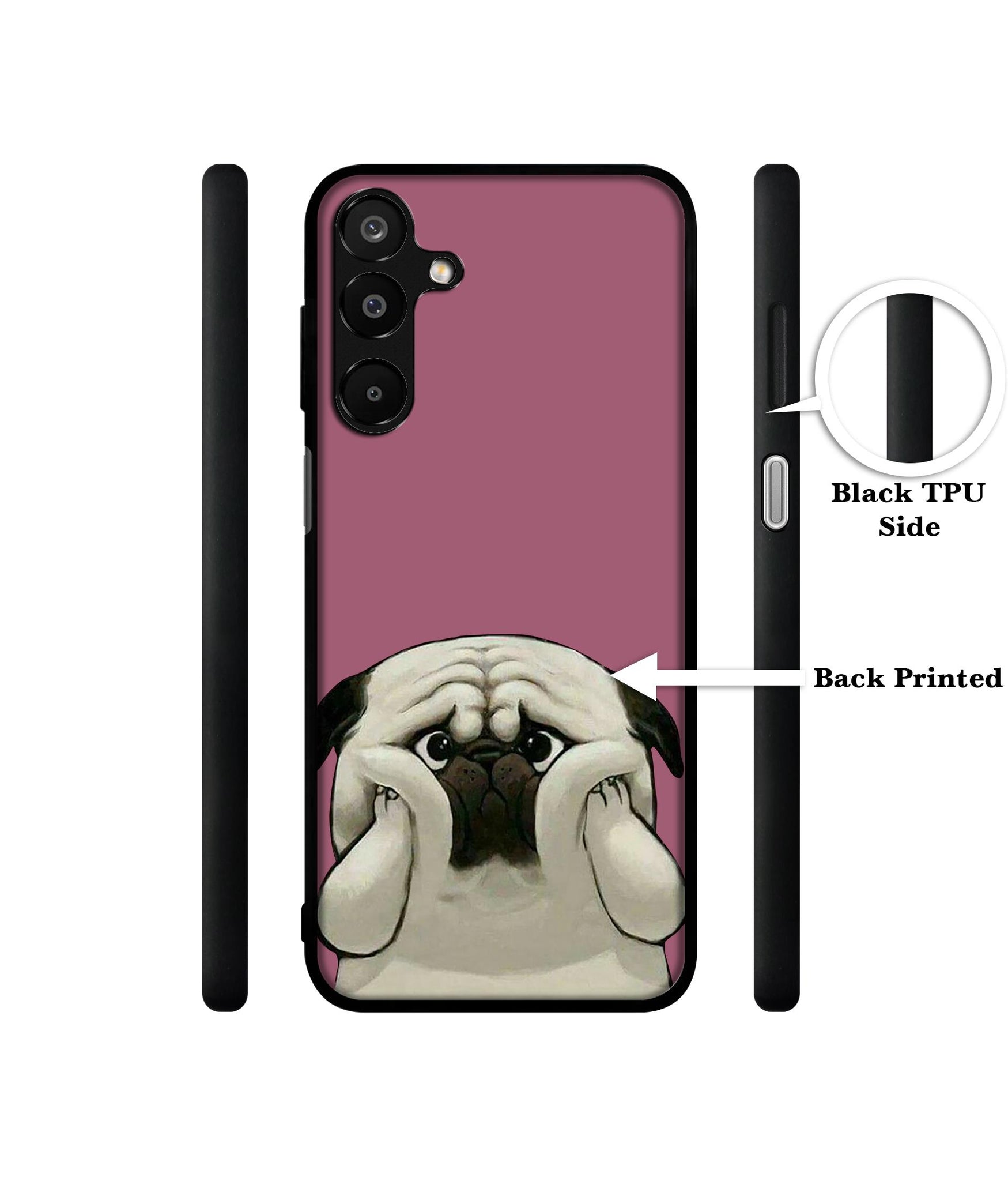 Cute Pug Holding Big Cheeks Designer 2D Printed Back Case Cover for Samsung Galaxy A16 4G / A16 5G