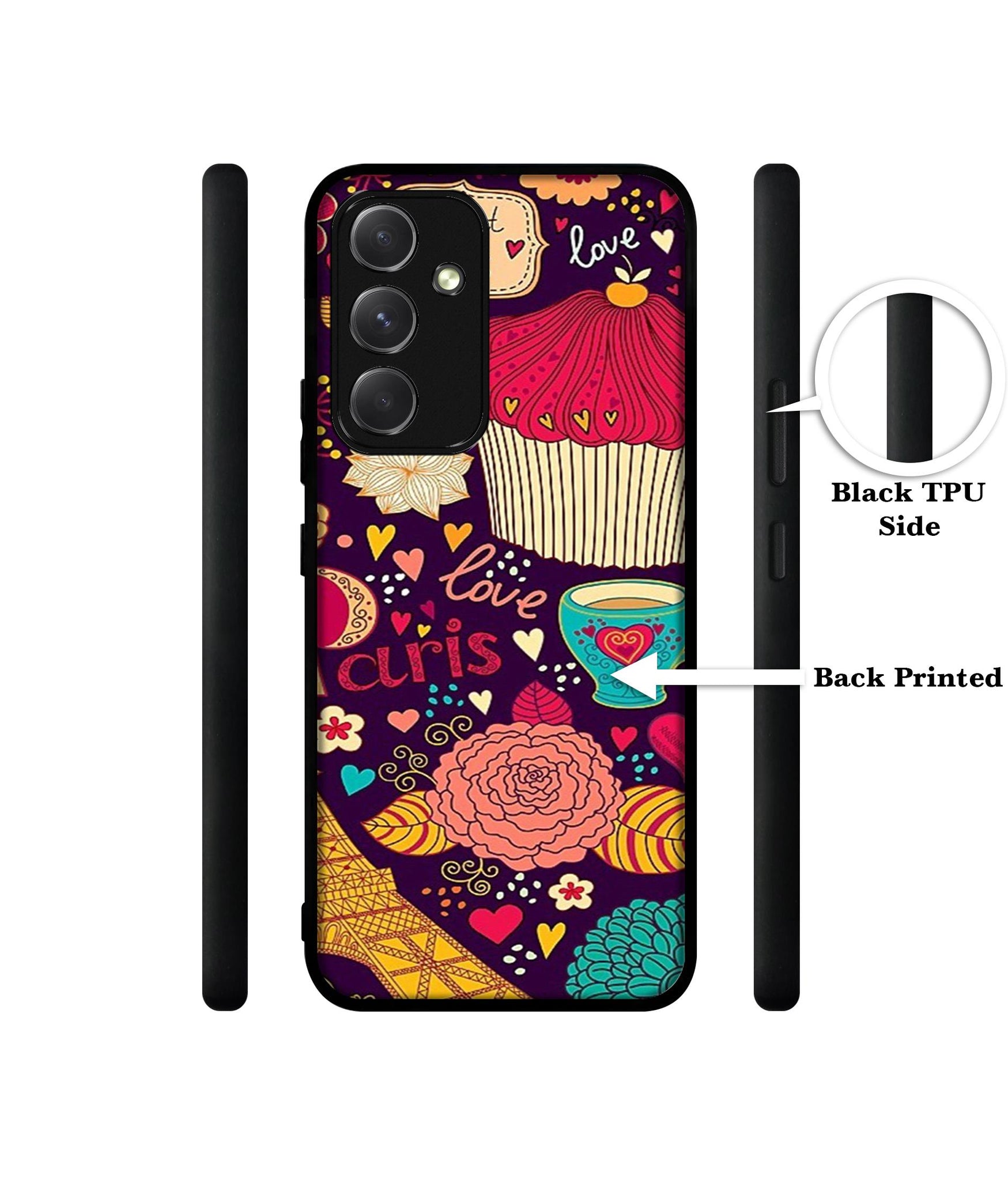 Paris Flower Love Designer 2D Printed Back Case Cover for Samsung Galaxy A54 5G