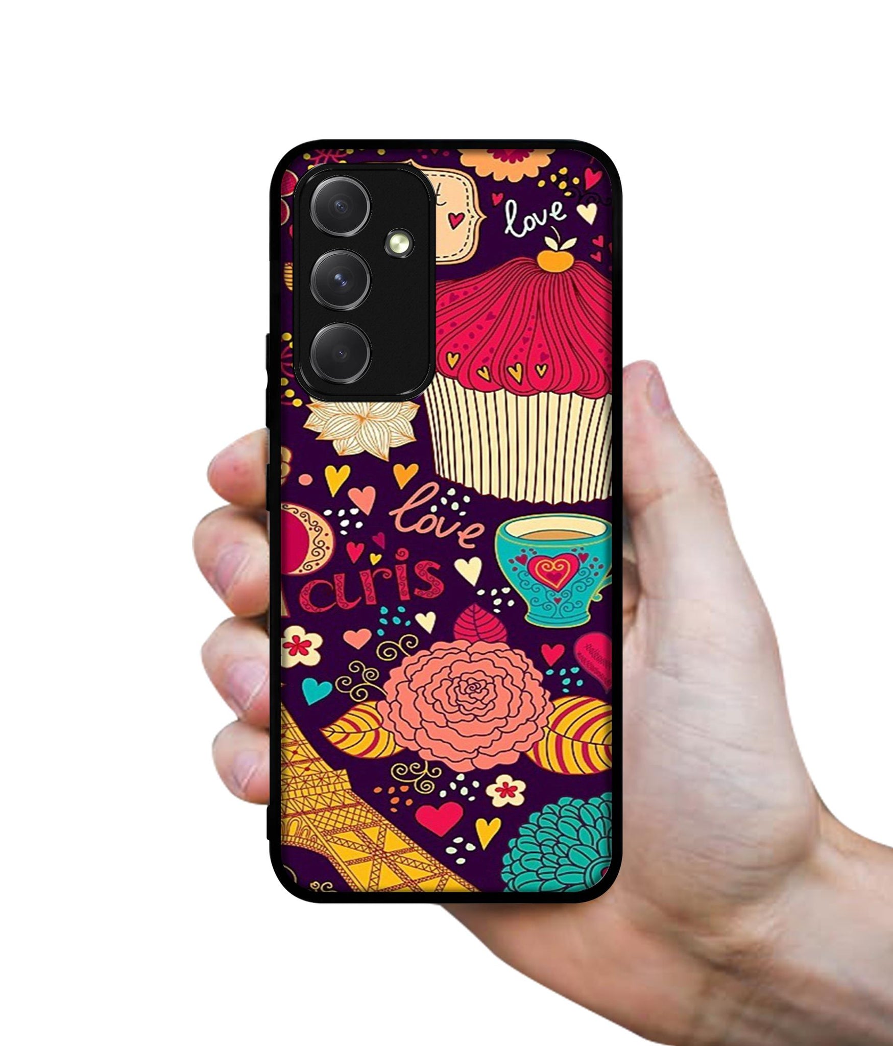 Paris Flower Love Designer 2D Printed Back Case Cover for Samsung Galaxy A54 5G