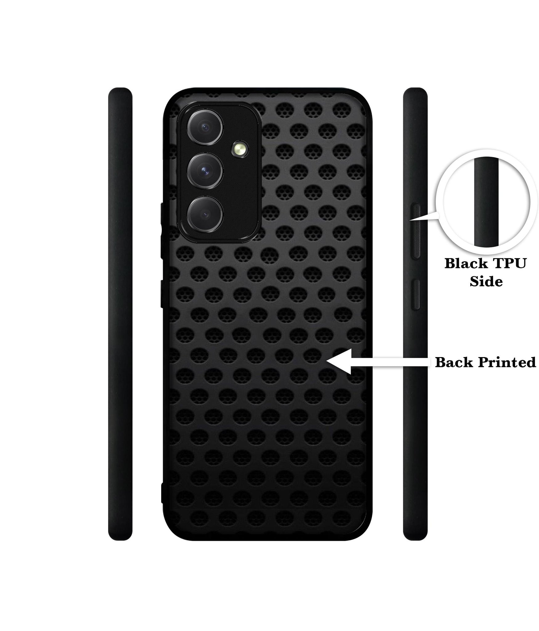 Black Circle Designer 2D Printed Back Case Cover for Samsung Galaxy A54 5G