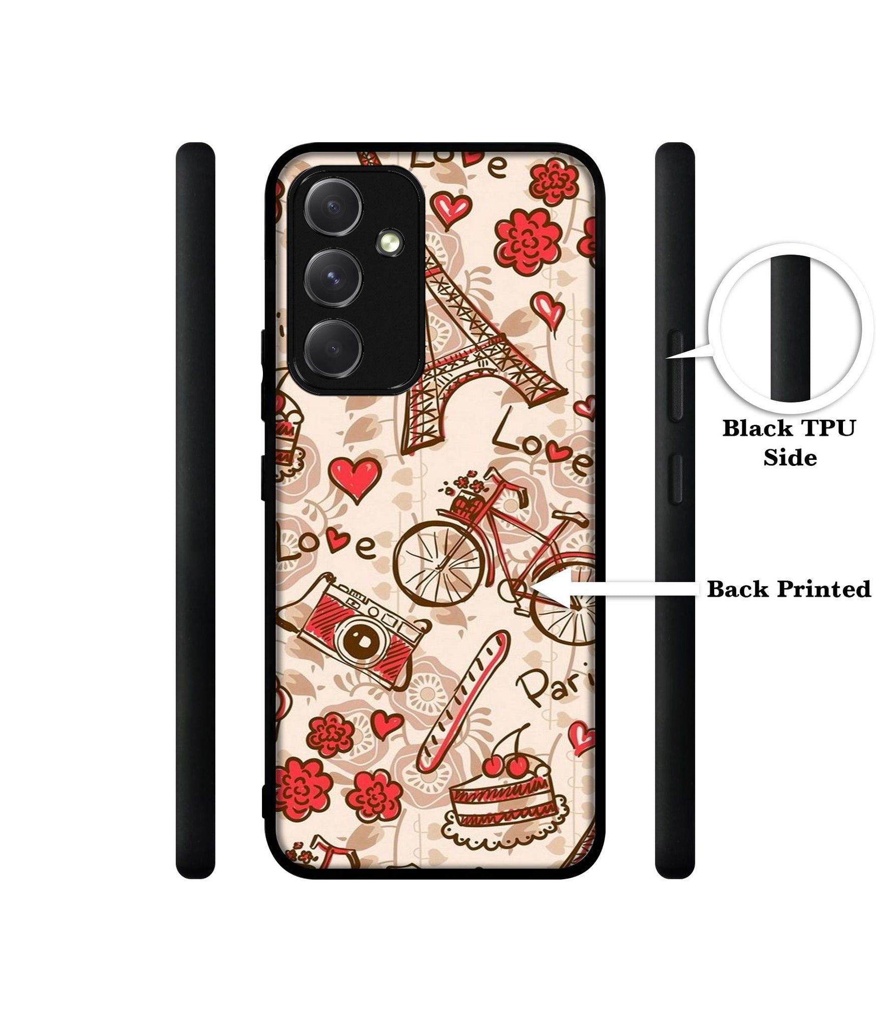 Vintage Paris Designer 2D Printed Back Case Cover for Samsung Galaxy A54 5G
