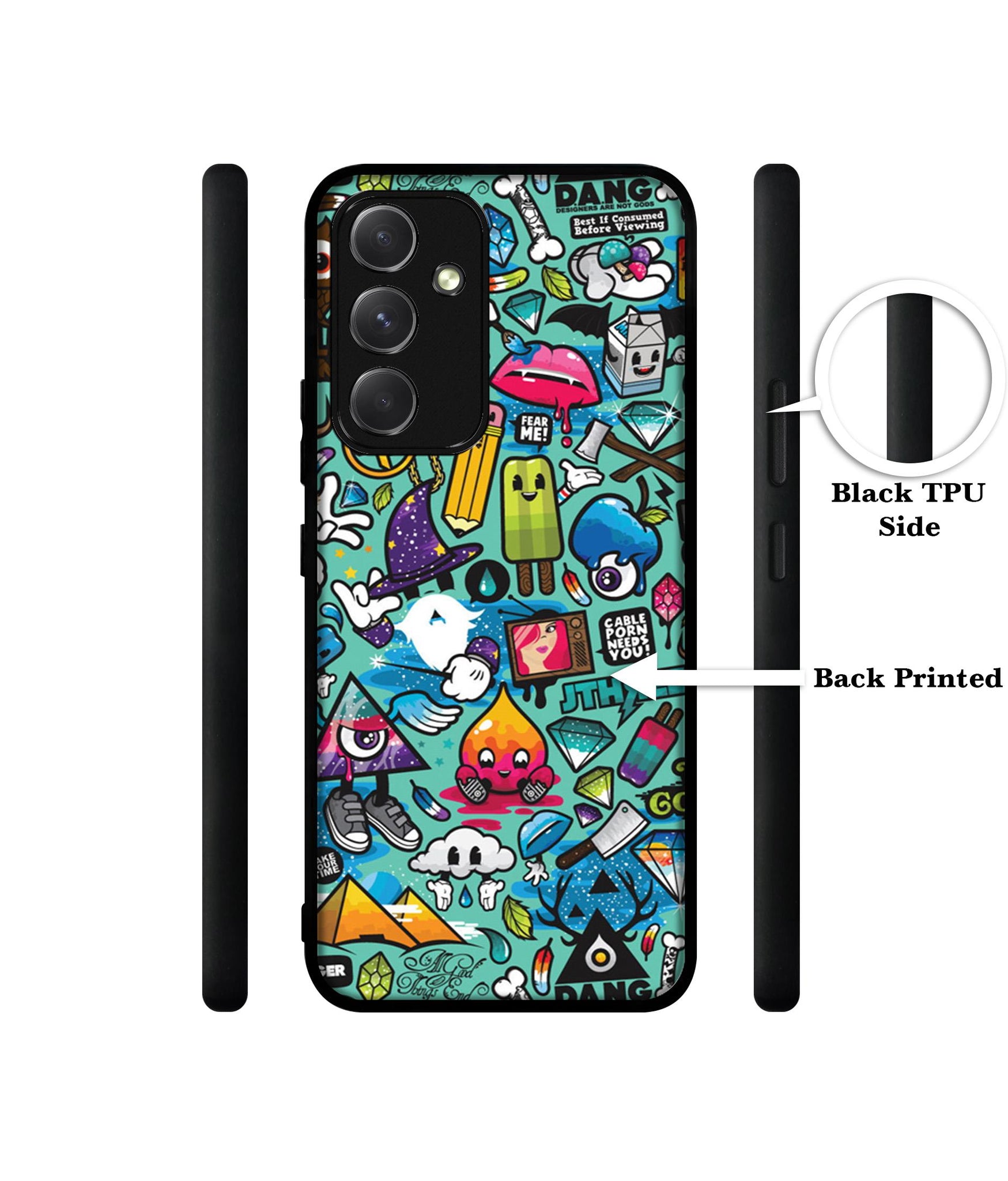 Crazy Designer 2D Printed Back Case Cover for Samsung Galaxy A54 5G