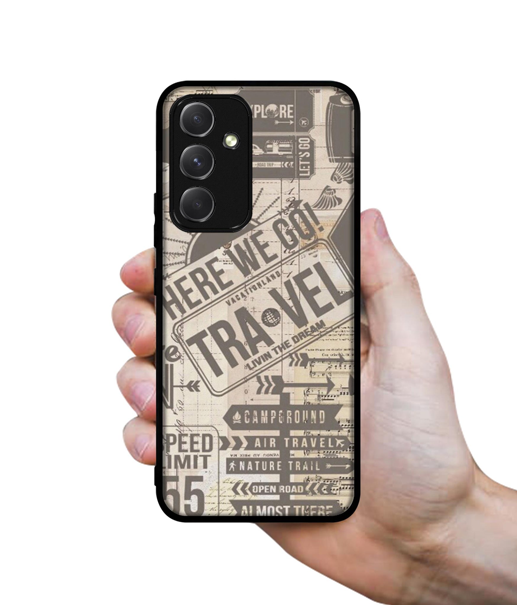 Travel Designer 2D Printed Back Case Cover for Samsung Galaxy A54 5G