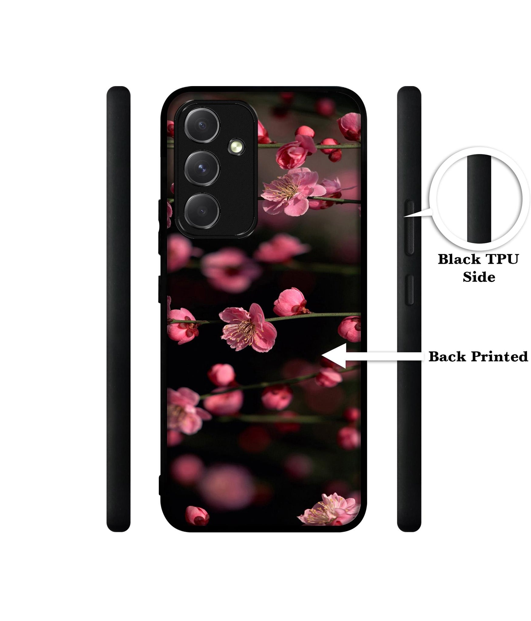 Pink Flowers Designer 2D Printed Back Case Cover for Samsung Galaxy A54 5G