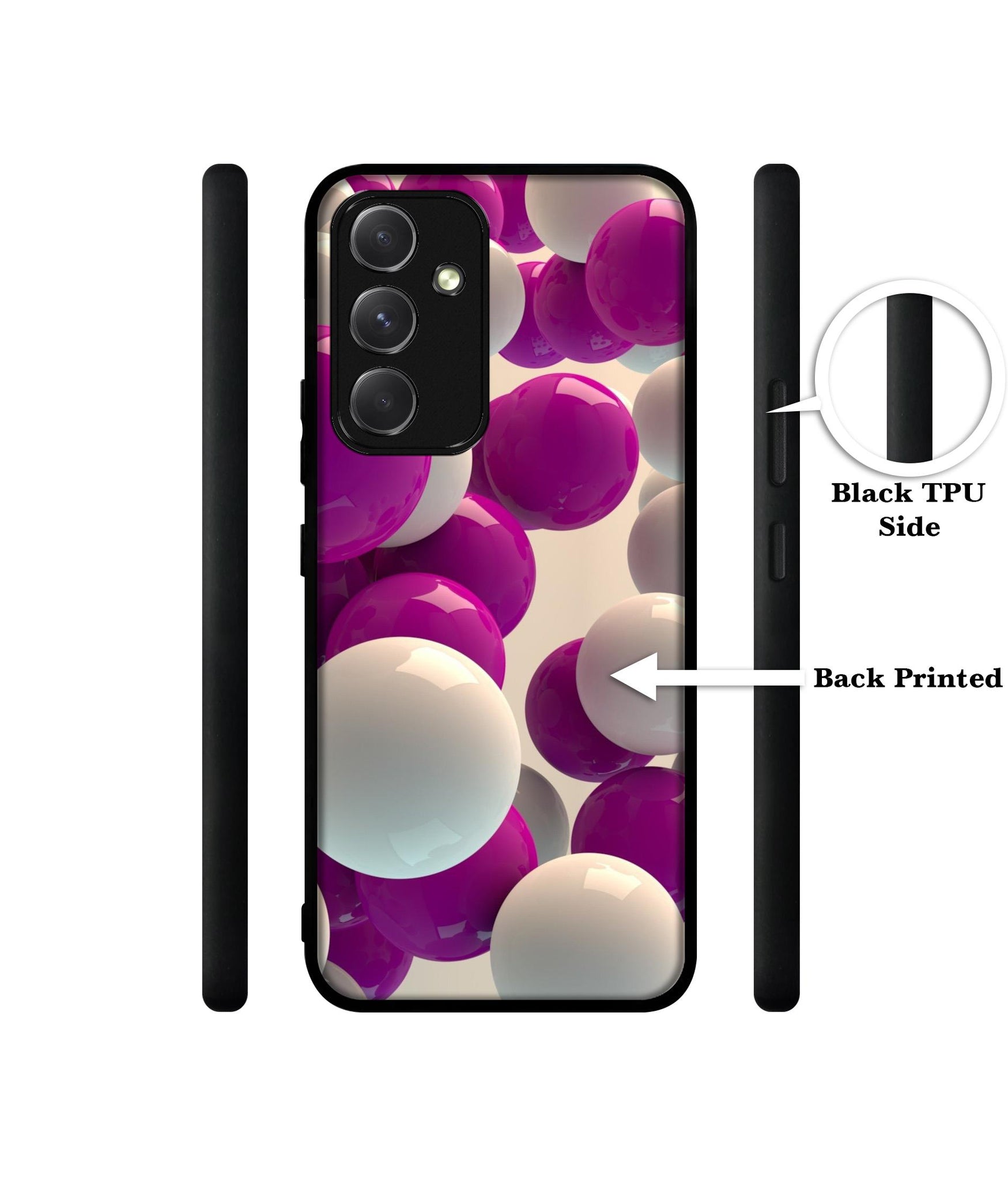 3D Balloons Designer 2D Printed Back Case Cover for Samsung Galaxy A54 5G