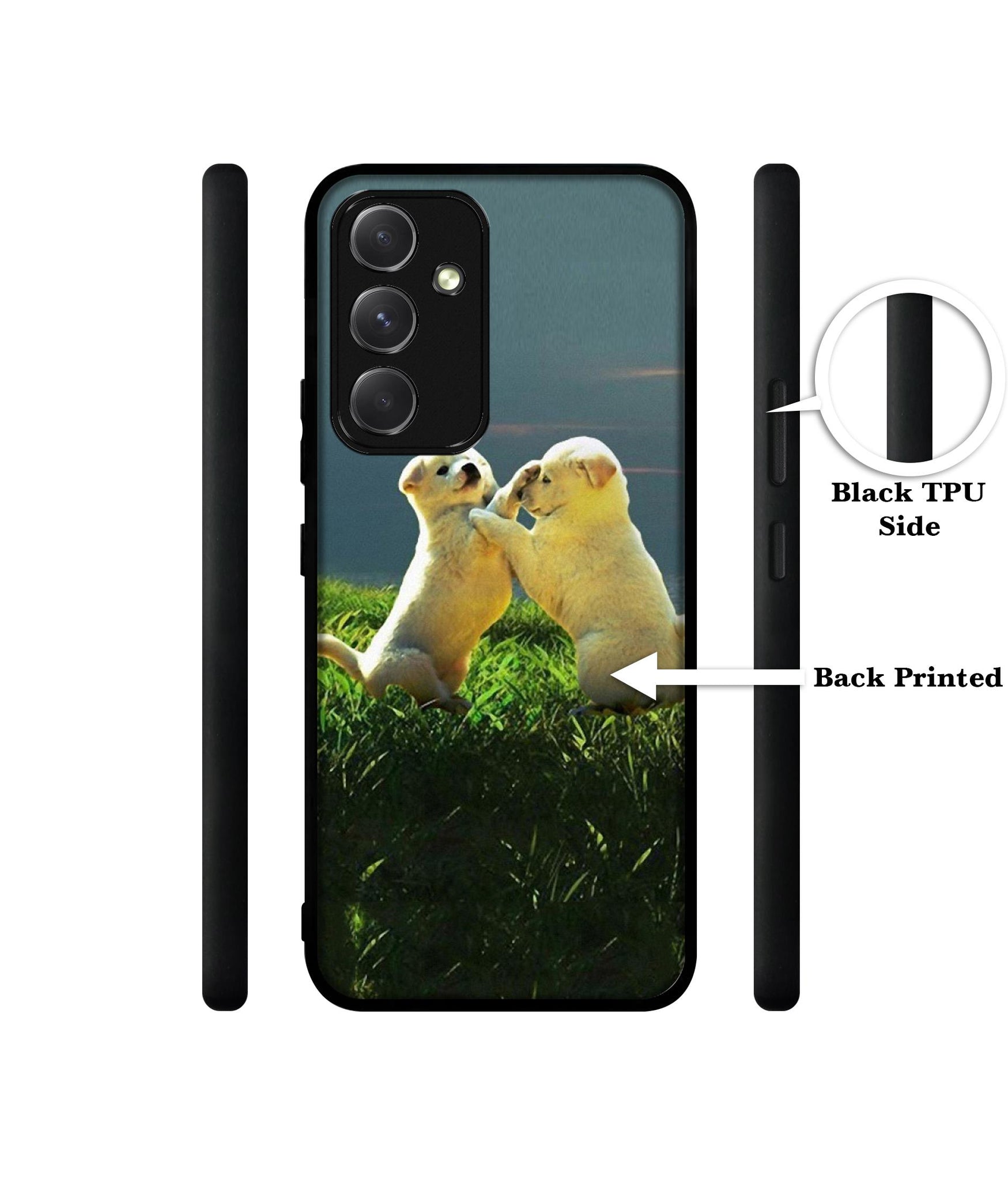 Puppy Couple Sunset Designer 2D Printed Back Case Cover for Samsung Galaxy A54 5G
