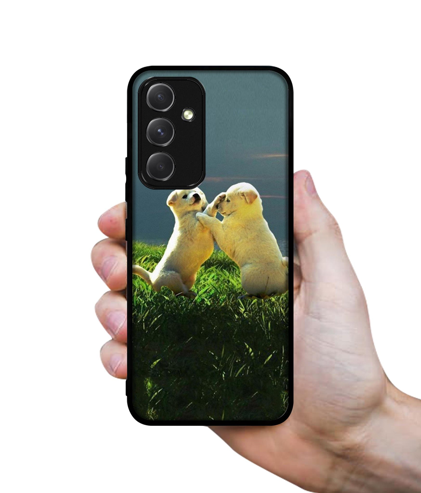 Puppy Couple Sunset Designer 2D Printed Back Case Cover for Samsung Galaxy A54 5G