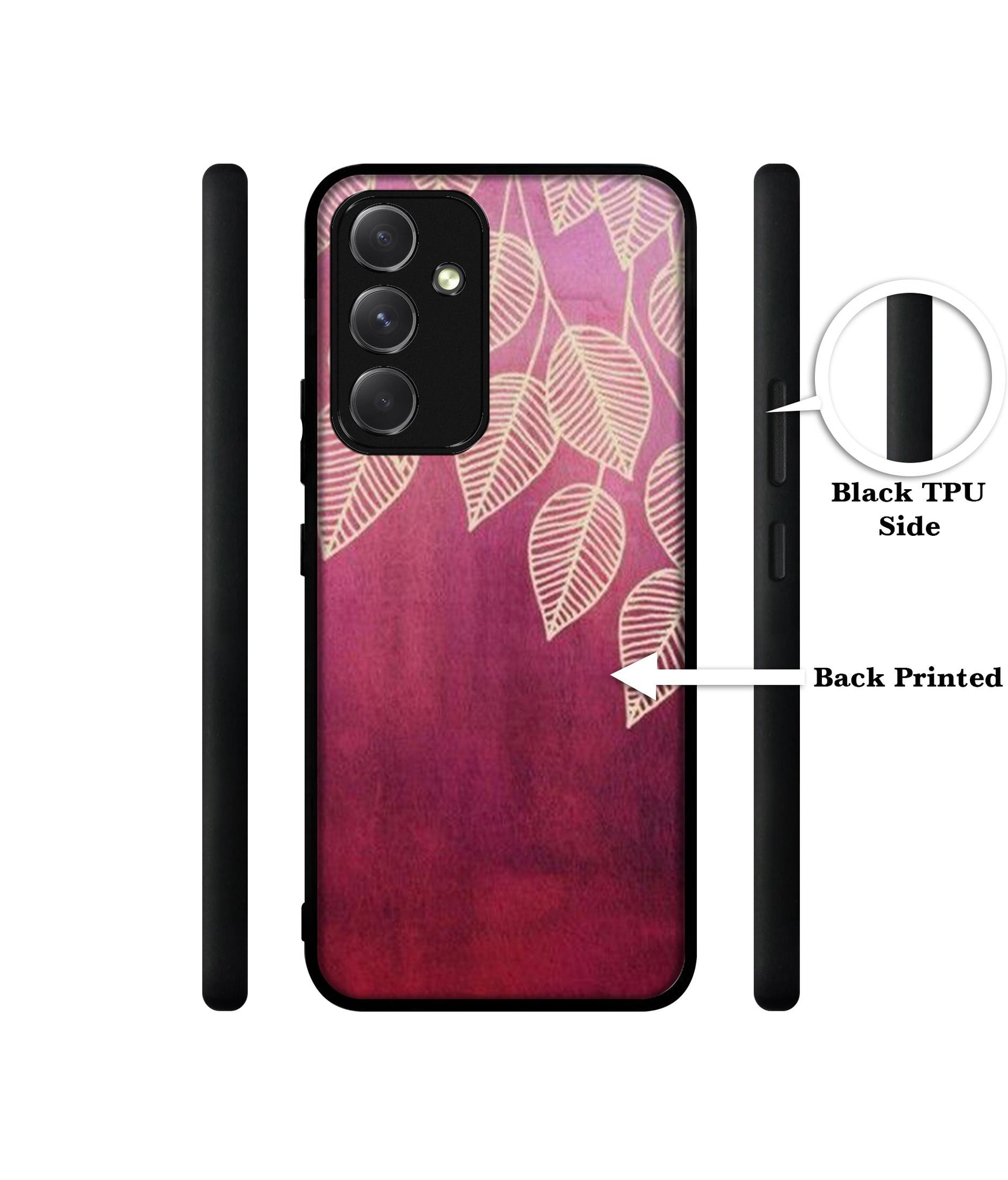 Leaf Pattern Designer 2D Printed Back Case Cover for Samsung Galaxy A54 5G