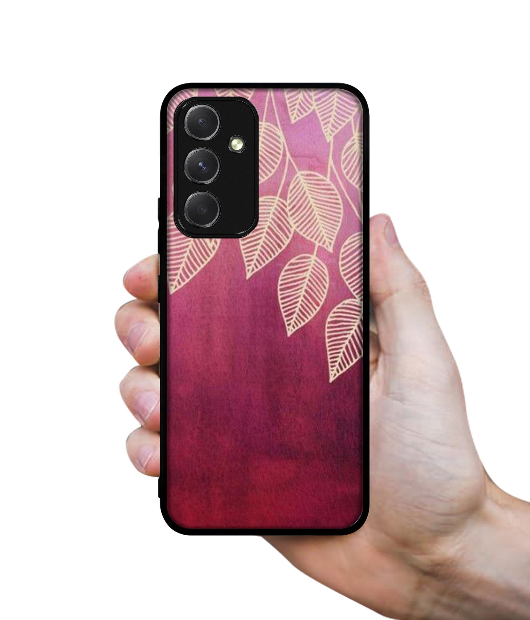 Leaf Pattern Designer 2D Printed Back Case Cover for Samsung Galaxy A54 5G