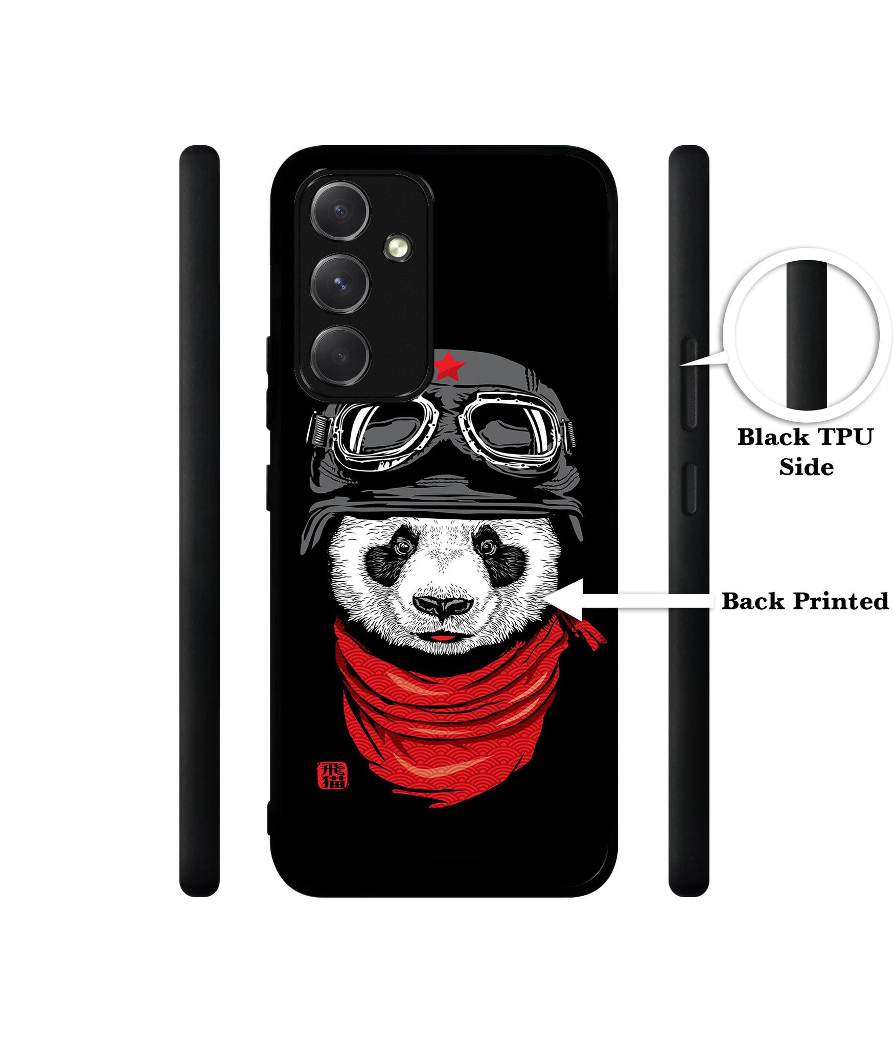 Biker Panda Designer 2D Printed Back Case Cover for Samsung Galaxy A54 5G