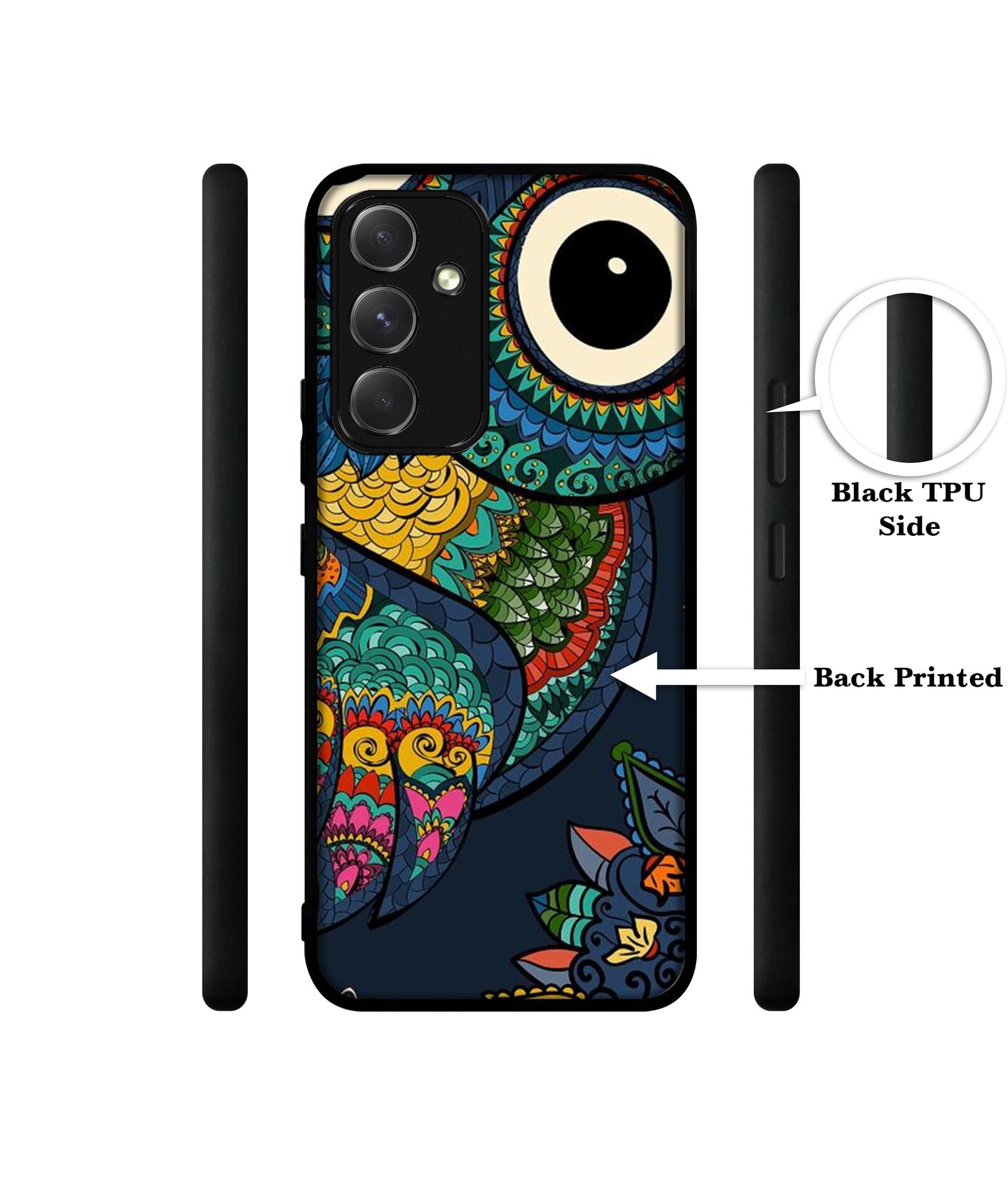 Owl Illustration Designer 2D Printed Back Case Cover for Samsung Galaxy A54 5G