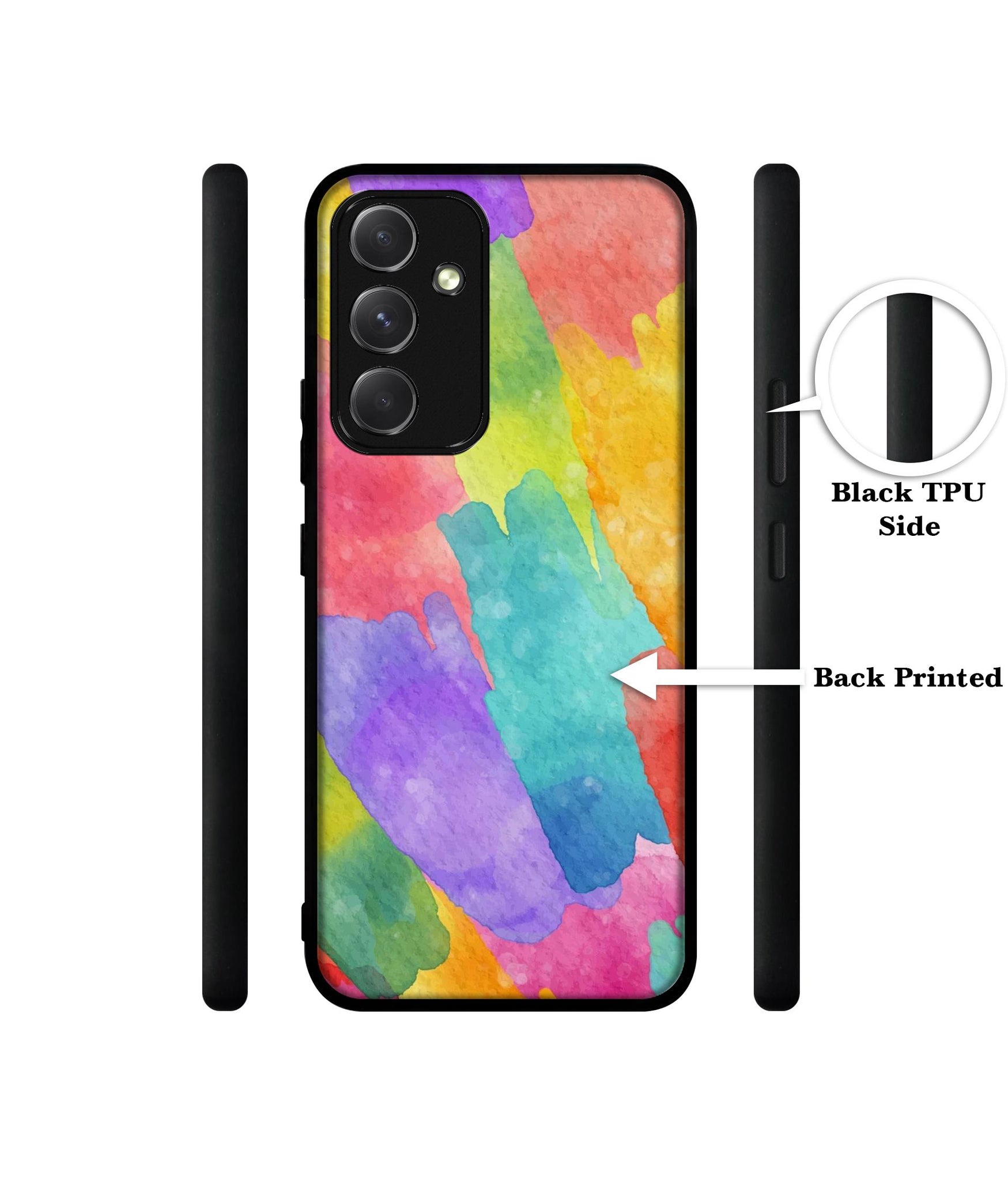 Water Paint Colorful Abstract Designer 2D Printed Back Case Cover for Samsung Galaxy A54 5G