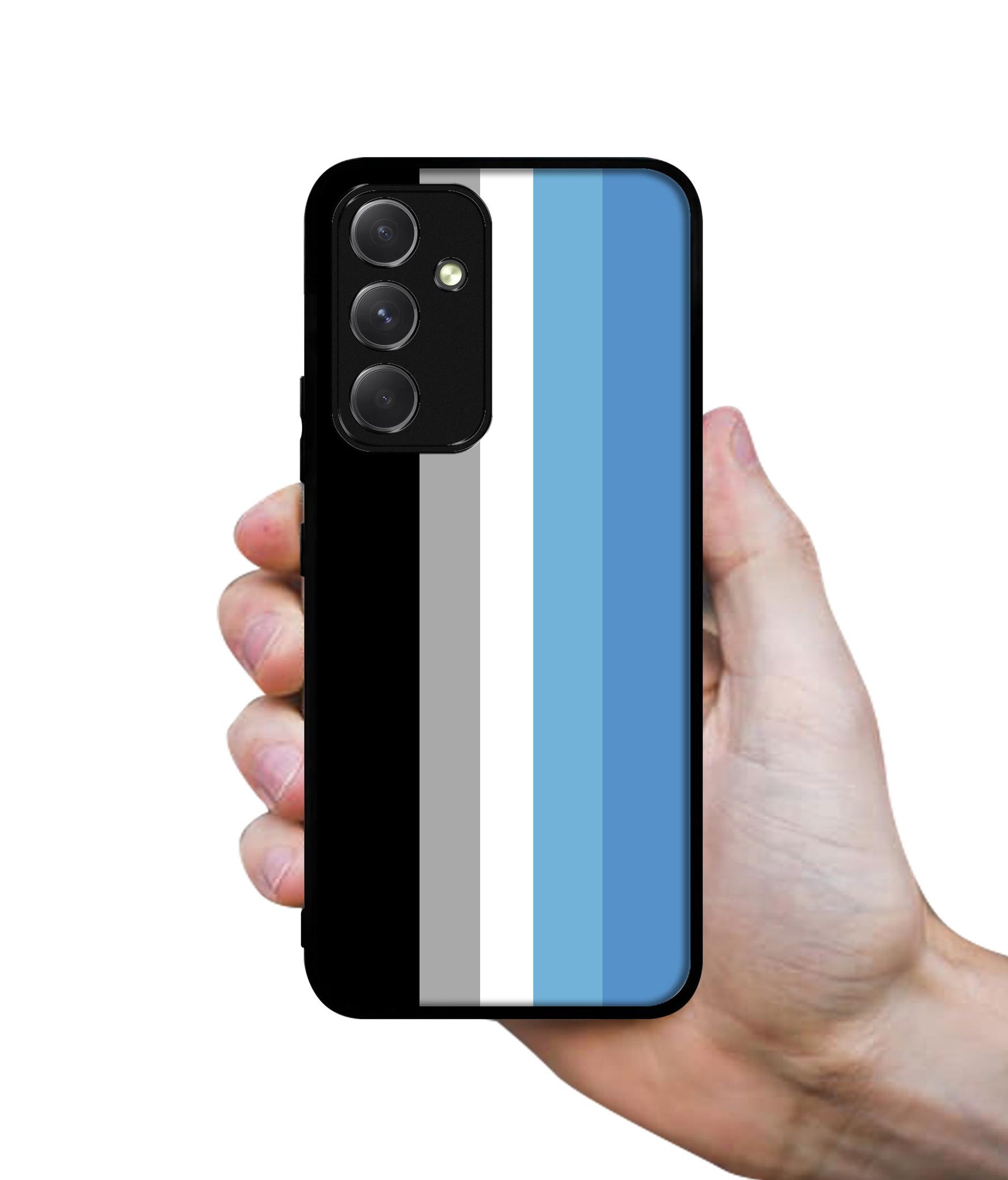 White and Blue Lines Designer 2D Printed Back Case Cover for Samsung Galaxy A54 5G