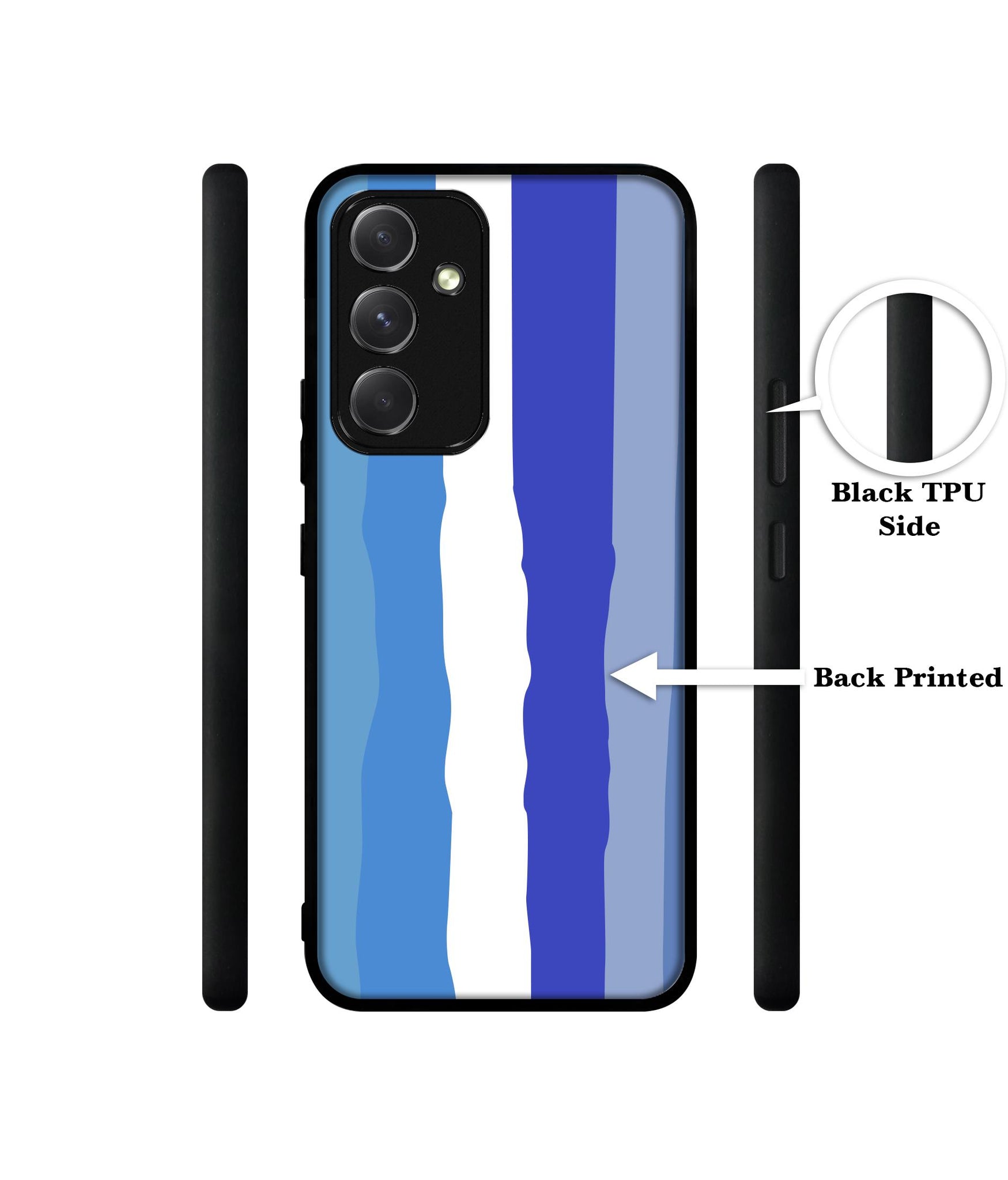 Blue Stripes Rainbow Designer 2D Printed Back Case Cover for Samsung Galaxy A54 5G