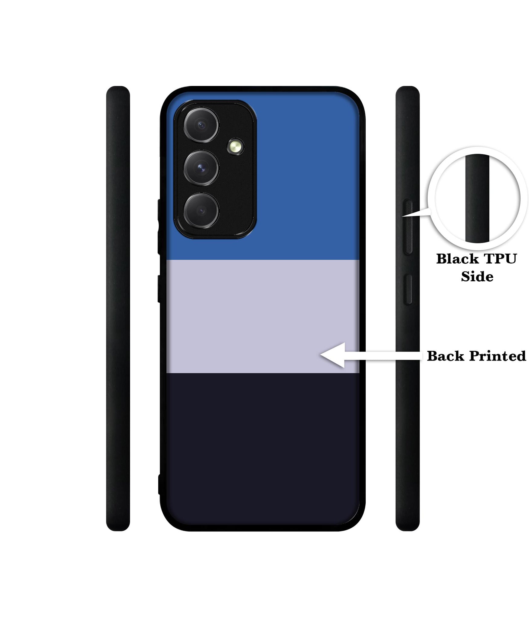 Three Color Stripes Designer 2D Printed Back Case Cover for Samsung Galaxy A54 5G