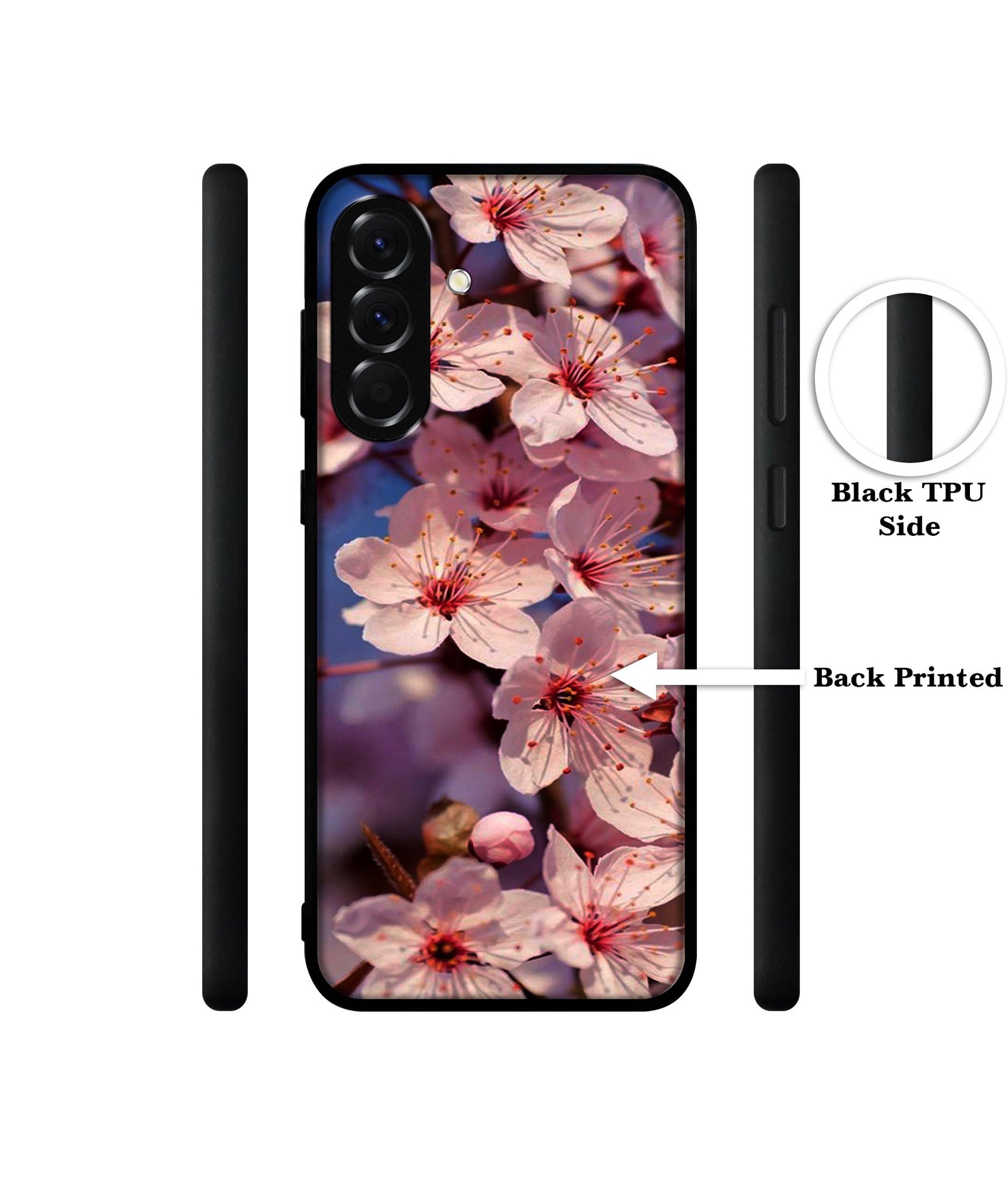 Pink Flowers Pattern Designer 2D Printed Back Case Cover for Samsung Galaxy A56 5G