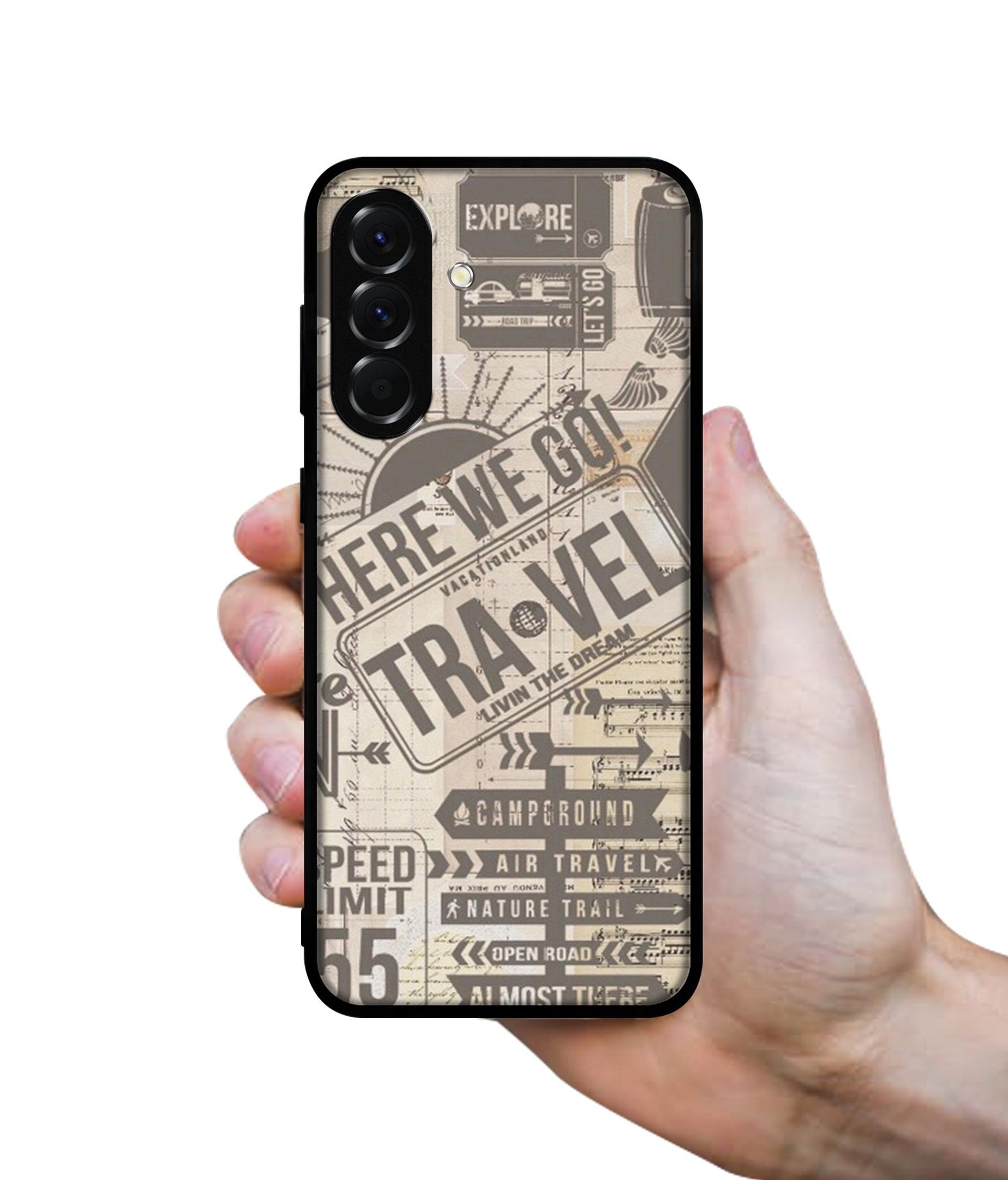 Travel Designer 2D Printed Back Case Cover for Samsung Galaxy A56 5G
