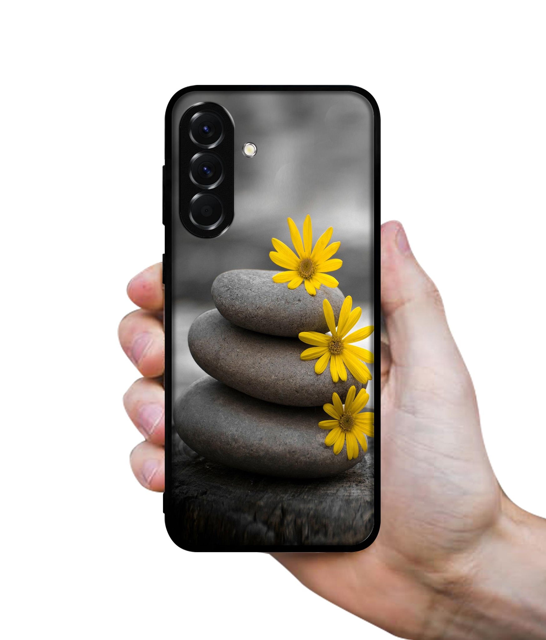 Stones And Flower Designer 2D Printed Back Case Cover for Samsung Galaxy A56 5G