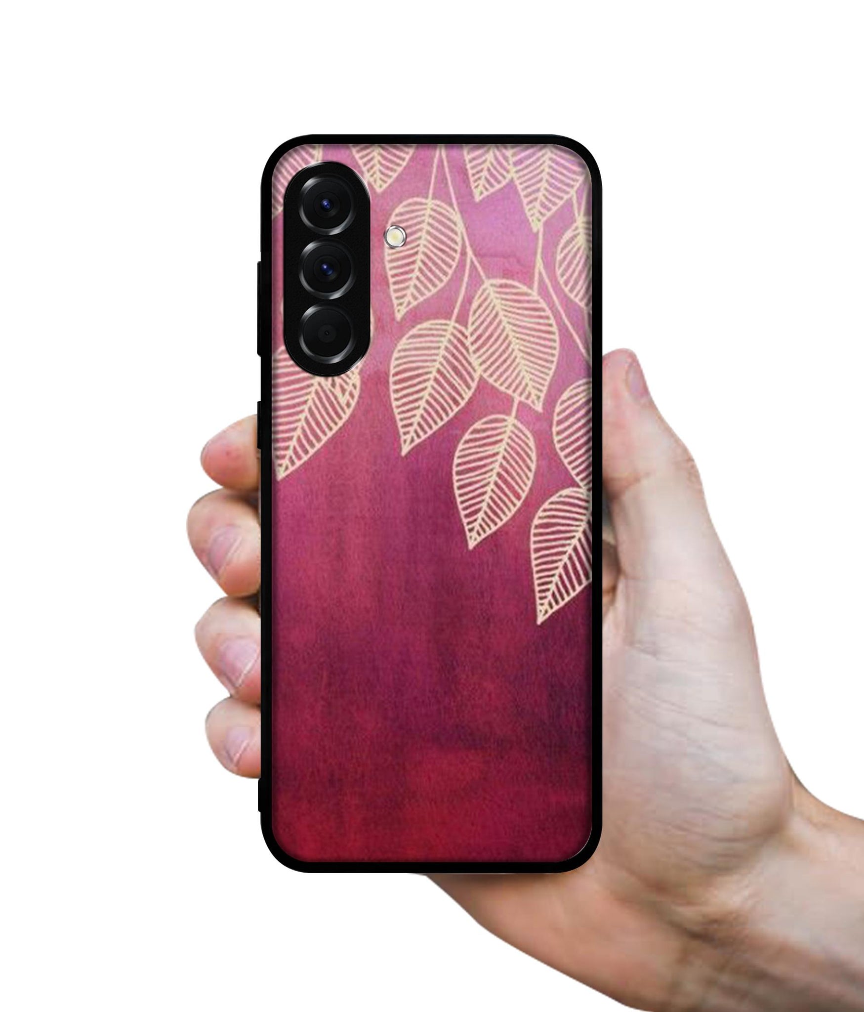 Leaf Pattern Designer 2D Printed Back Case Cover for Samsung Galaxy A56 5G