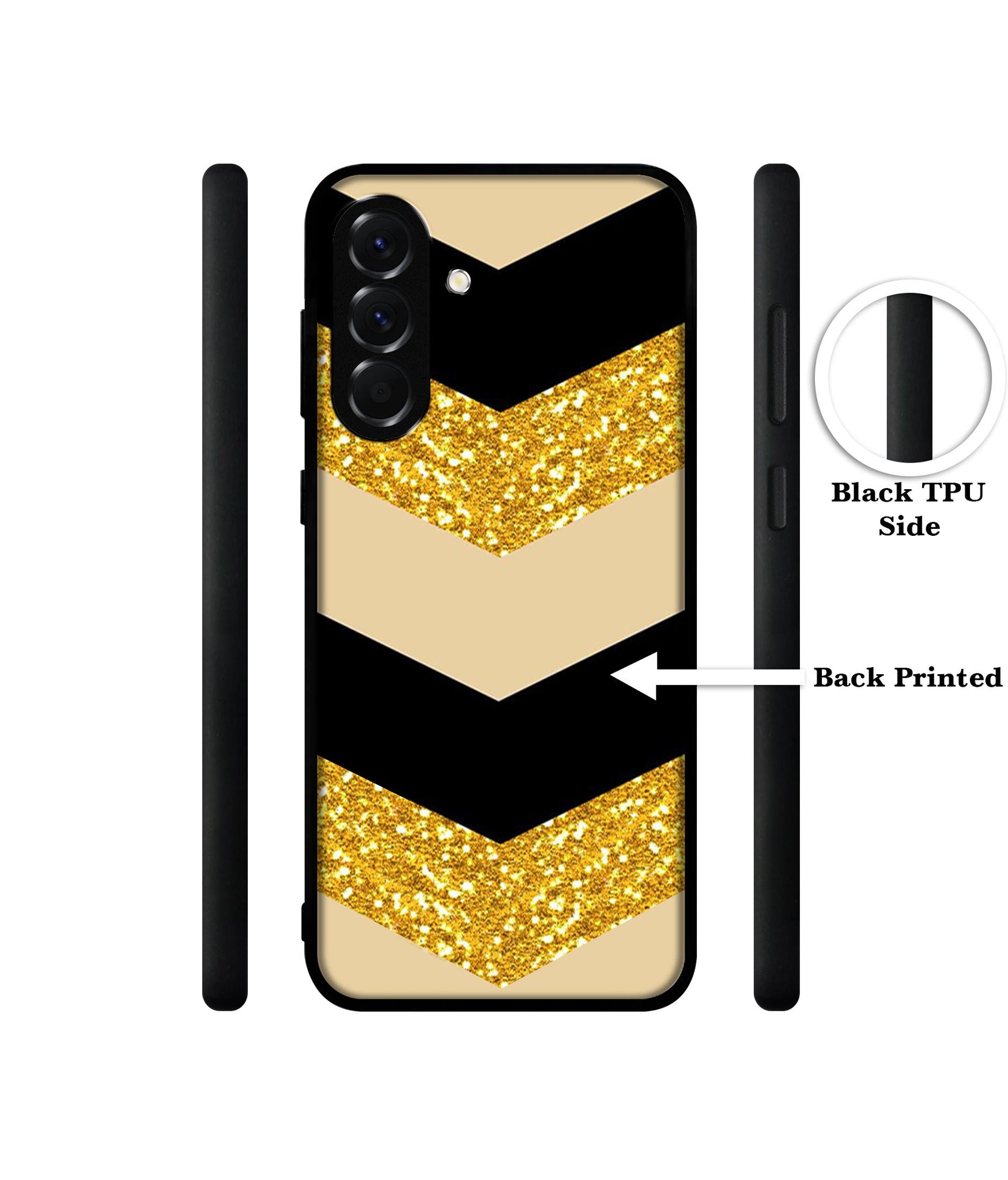 Black & Gold Designer 2D Printed Back Case Cover for Samsung Galaxy A56 5G
