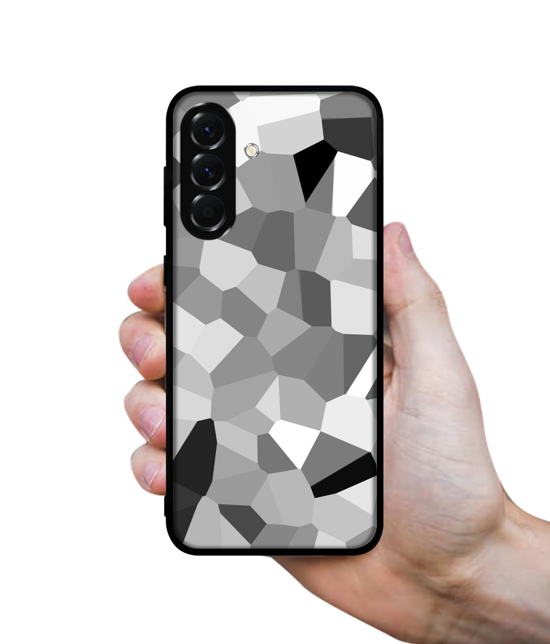 Black & White Mathematical Shape Designer 2D Printed Back Case Cover for Samsung Galaxy A56 5G