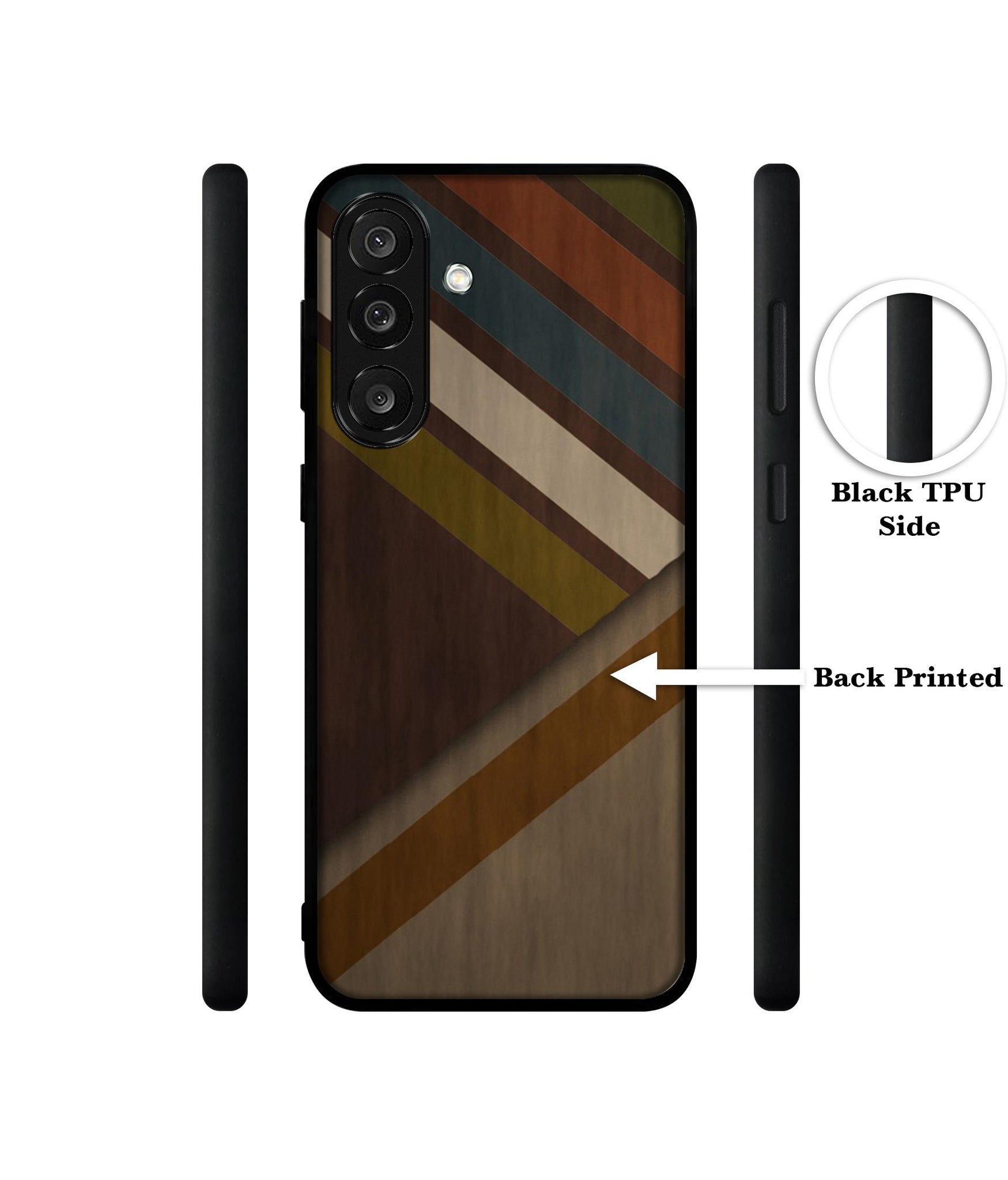 Colorful Wooden Pattern Designer 2D Printed Back Case Cover for Samsung Galaxy M56 5G / F56 5G