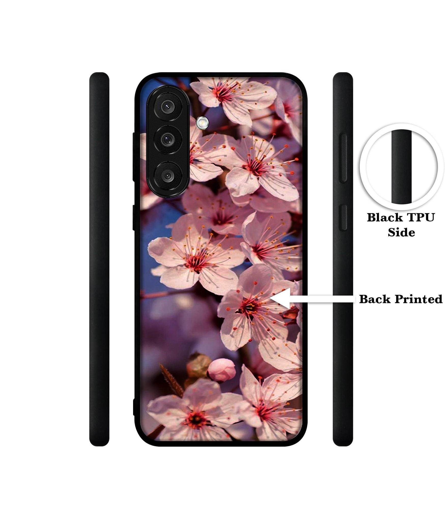 Pink Flowers Pattern Designer 2D Printed Back Case Cover for Samsung Galaxy M56 5G / F56 5G
