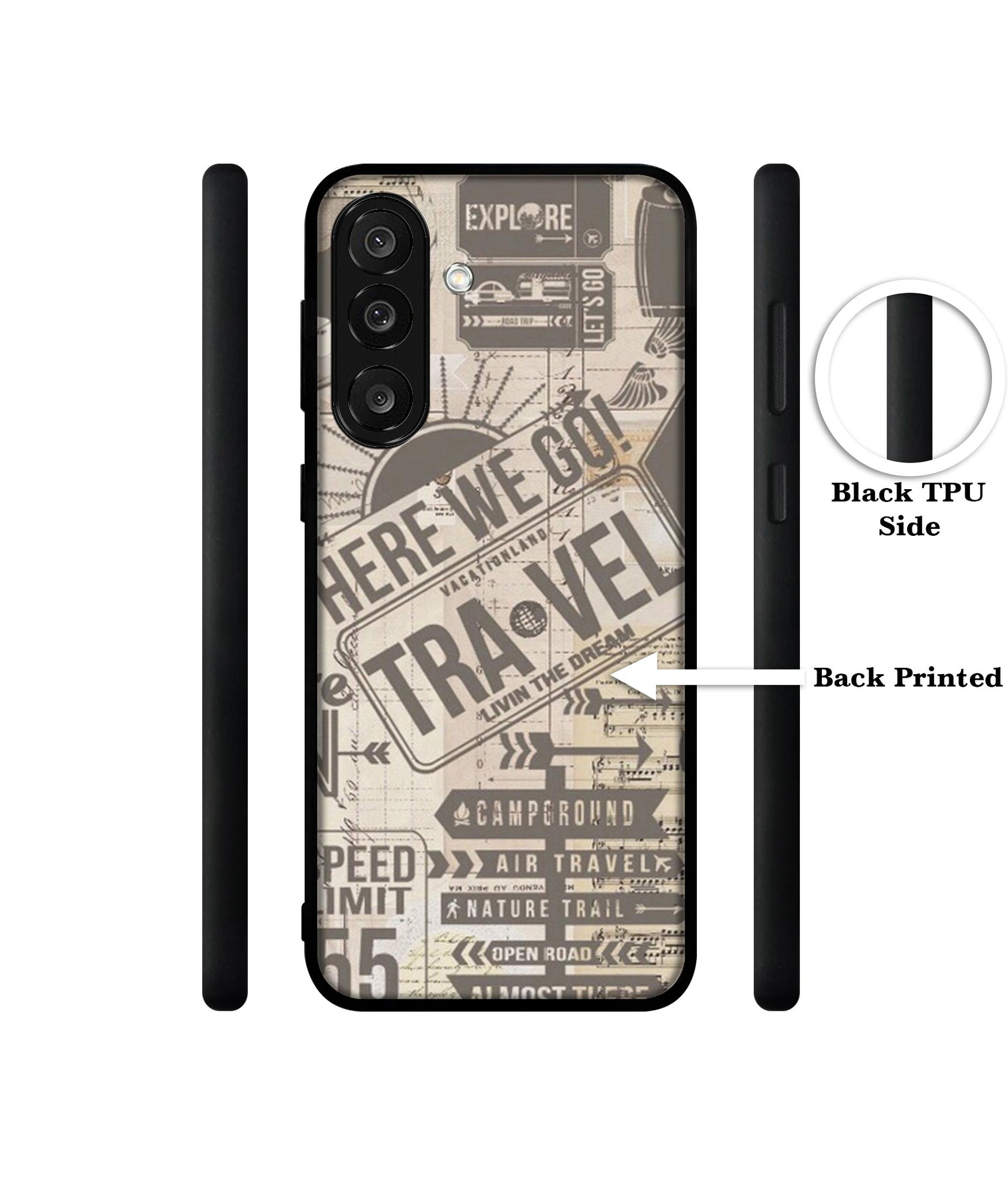 Travel Designer 2D Printed Back Case Cover for Samsung Galaxy M56 5G / F56 5G