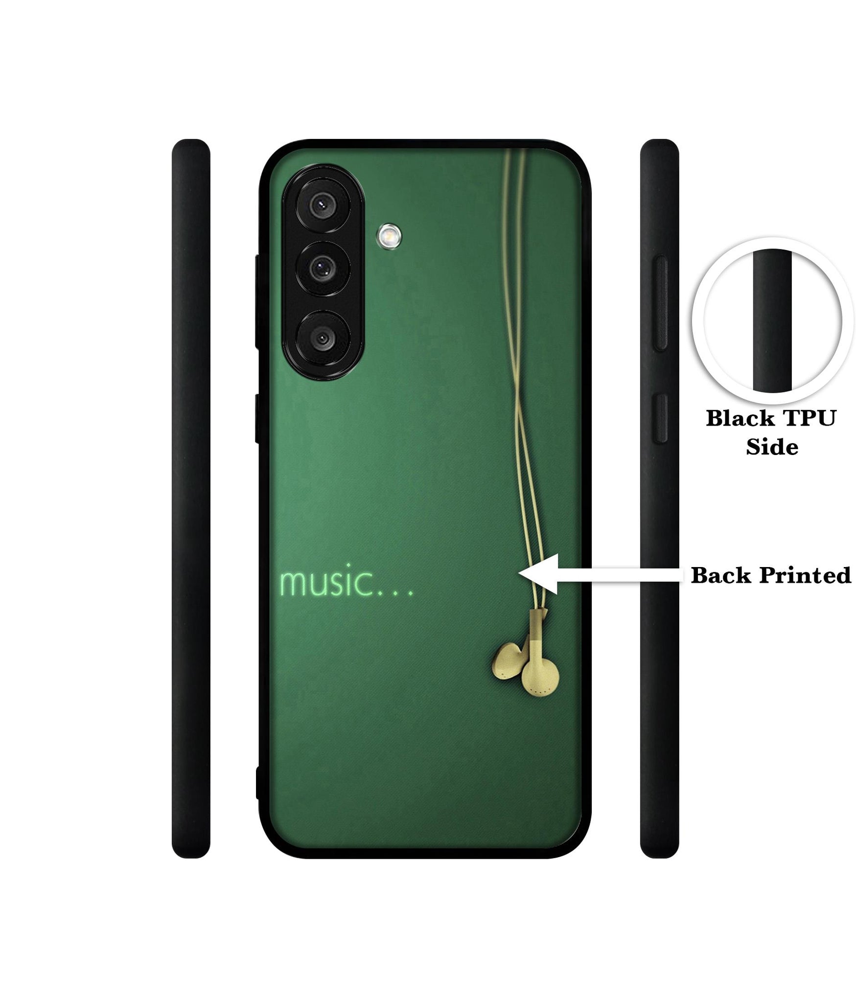 Headphone Music Designer 2D Printed Back Case Cover for Samsung Galaxy M56 5G / F56 5G