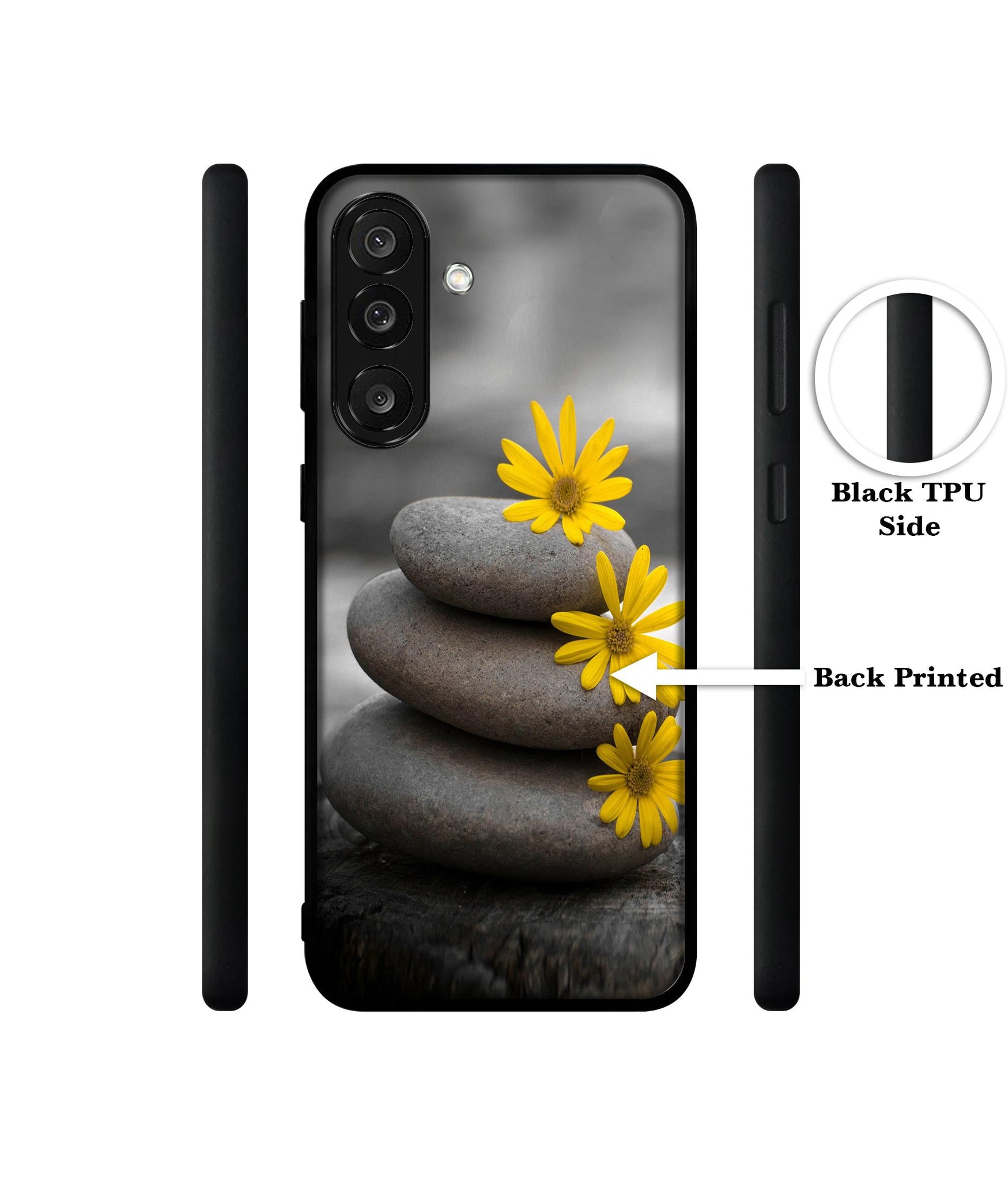 Stones And Flower Designer 2D Printed Back Case Cover for Samsung Galaxy M56 5G / F56 5G