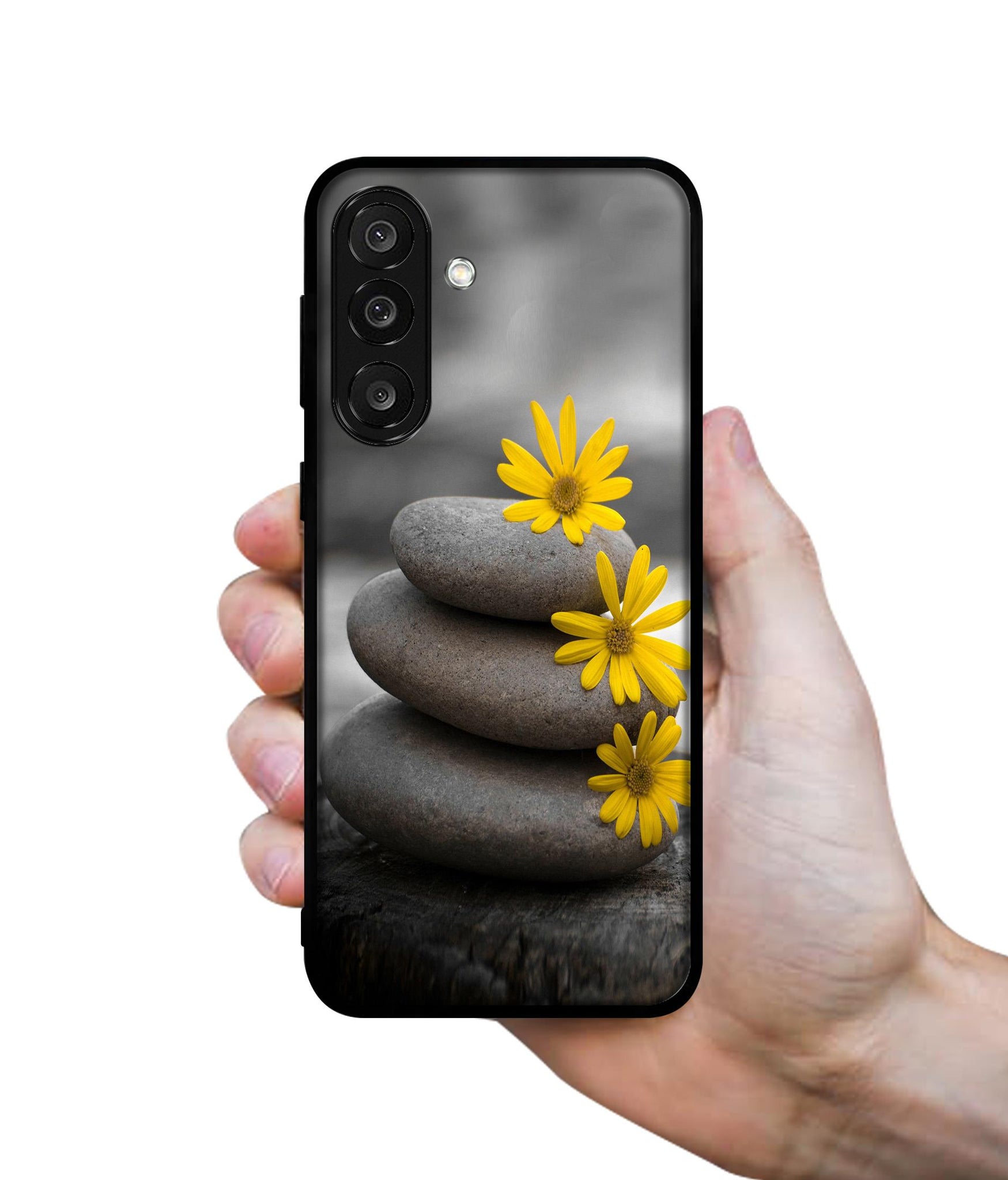 Stones And Flower Designer 2D Printed Back Case Cover for Samsung Galaxy M56 5G / F56 5G
