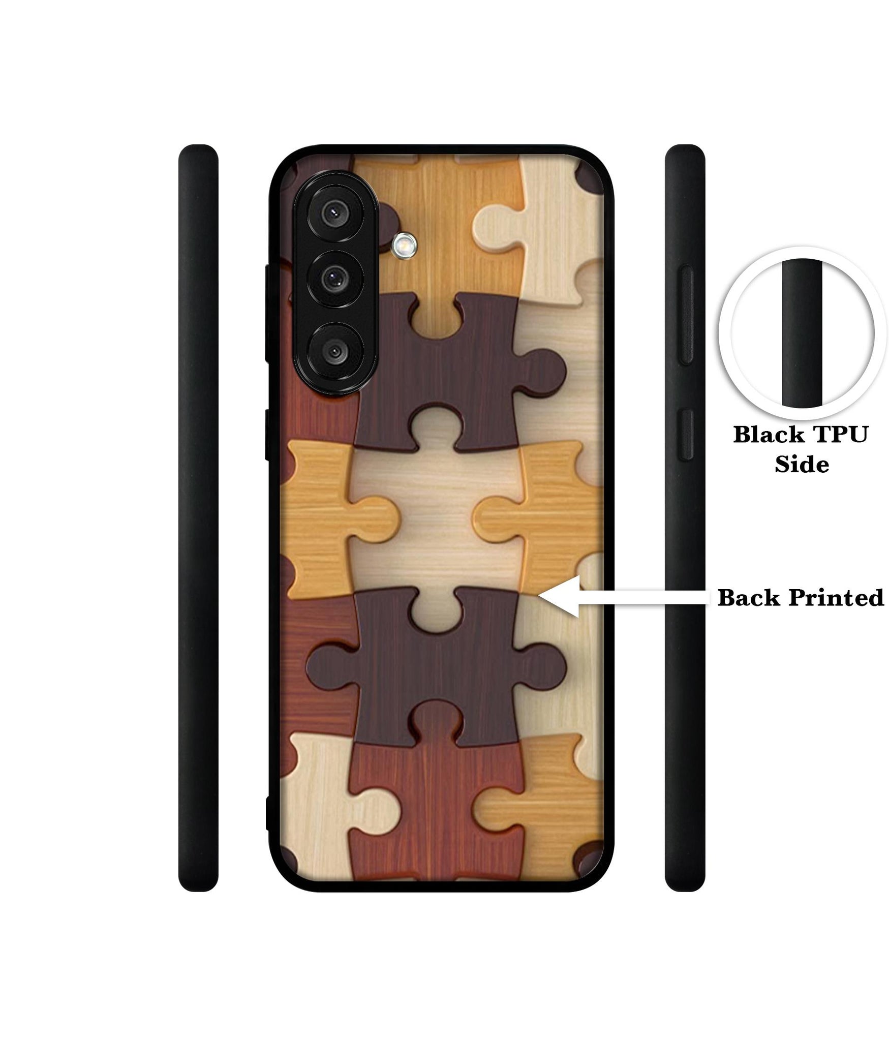 Puzzle Pattern Designer 2D Printed Back Case Cover for Samsung Galaxy M56 5G / F56 5G