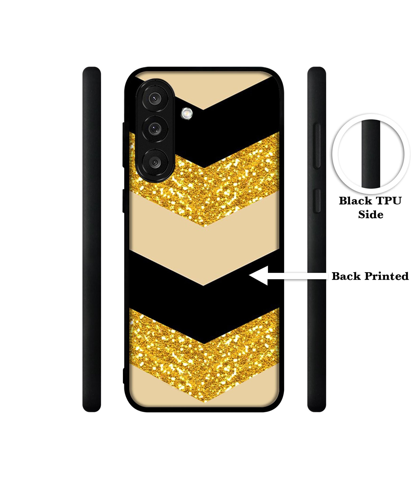Black & Gold Designer 2D Printed Back Case Cover for Samsung Galaxy M56 5G / F56 5G