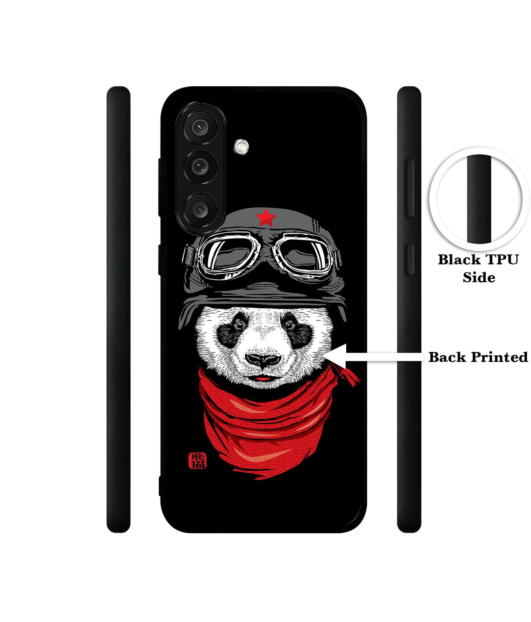 Biker Panda Designer 2D Printed Back Case Cover for Samsung Galaxy M56 5G / F56 5G