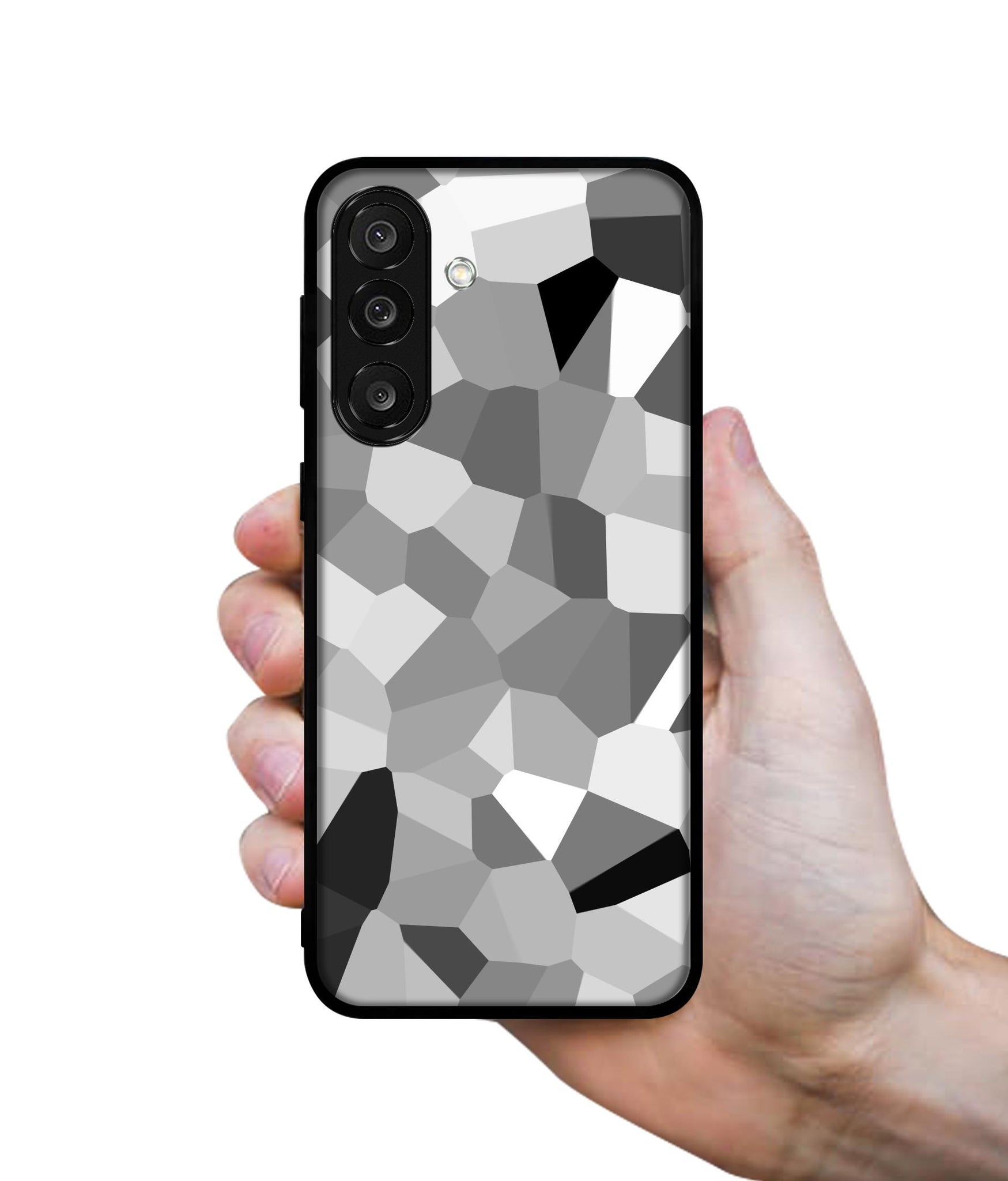 Black & White Mathematical Shape Designer 2D Printed Back Case Cover for Samsung Galaxy M56 5G / F56 5G