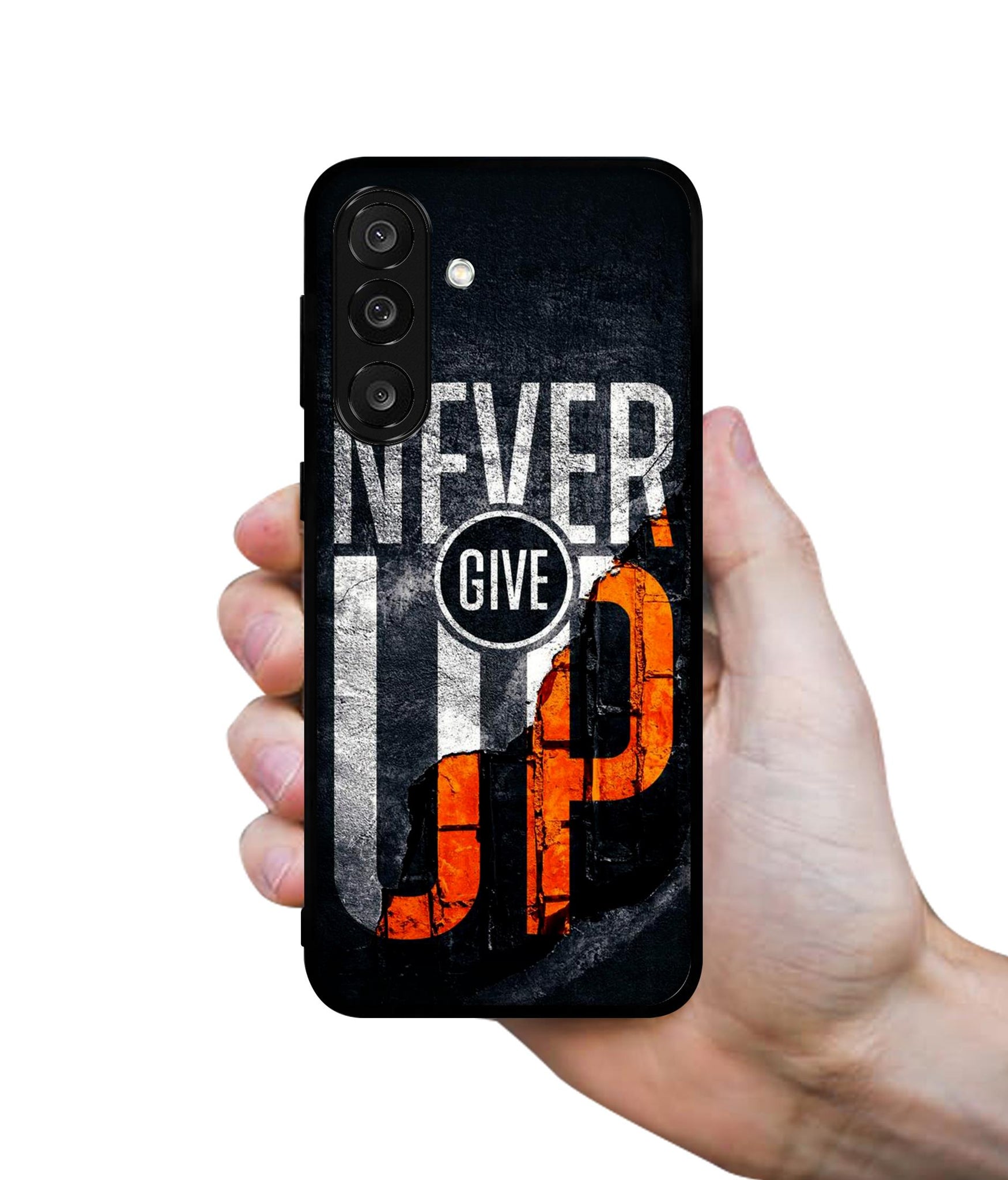 Never Give Up Designer 2D Printed Back Case Cover for Samsung Galaxy M56 5G / F56 5G