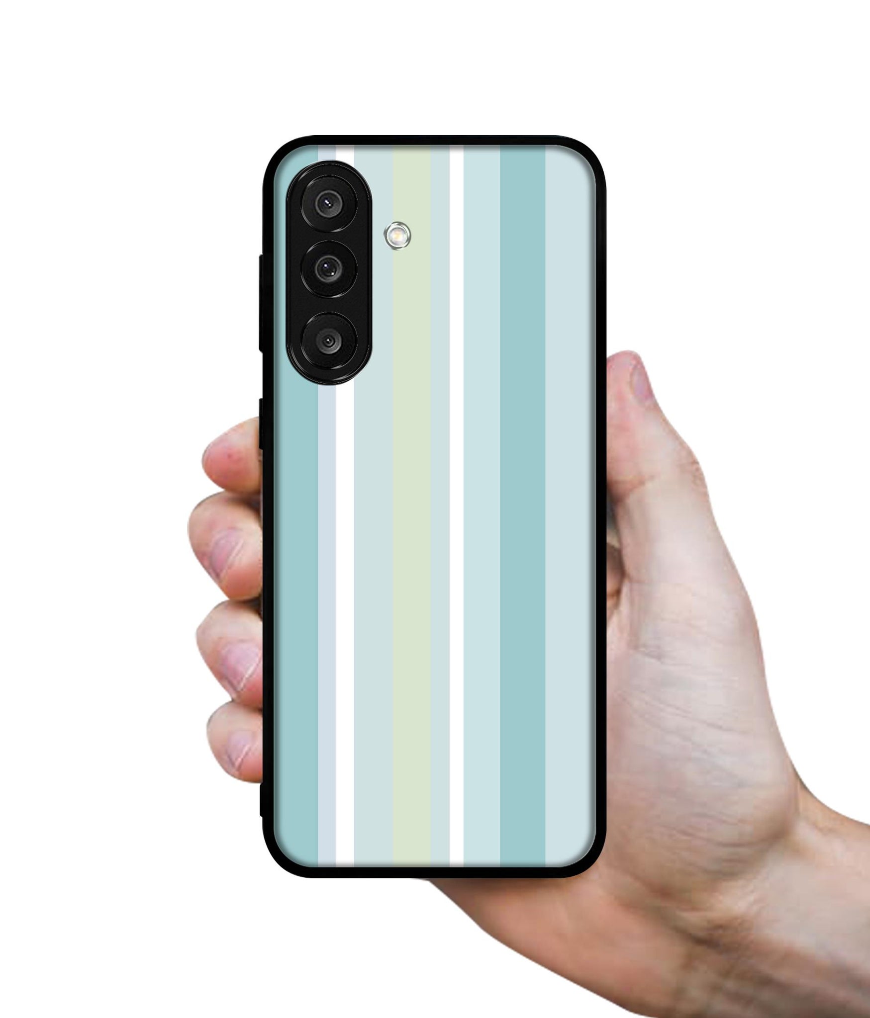 Light Green Stripes Designer 2D Printed Back Case Cover for Samsung Galaxy M56 5G / F56 5G