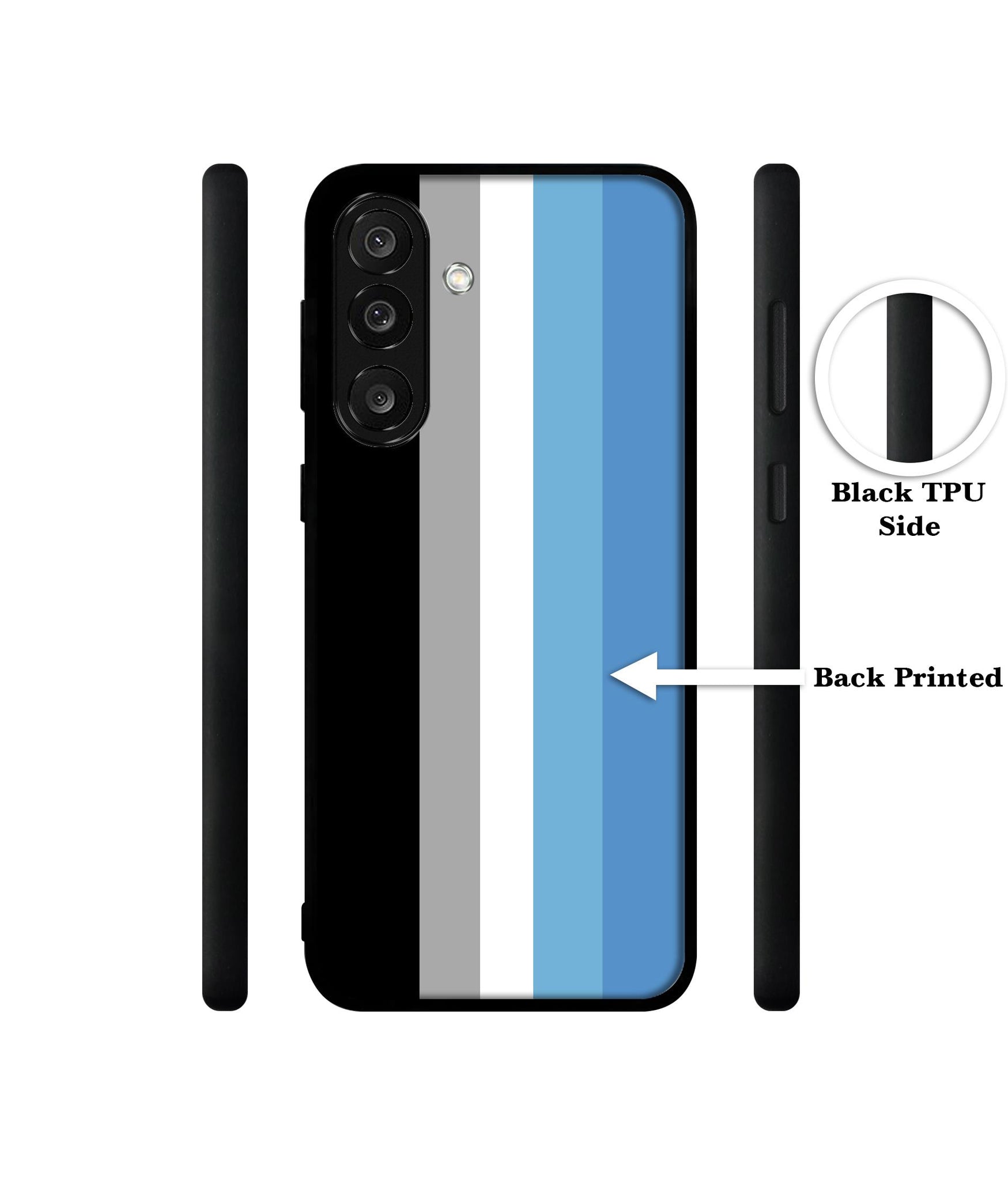 White and Blue Lines Designer 2D Printed Back Case Cover for Samsung Galaxy M56 5G / F56 5G