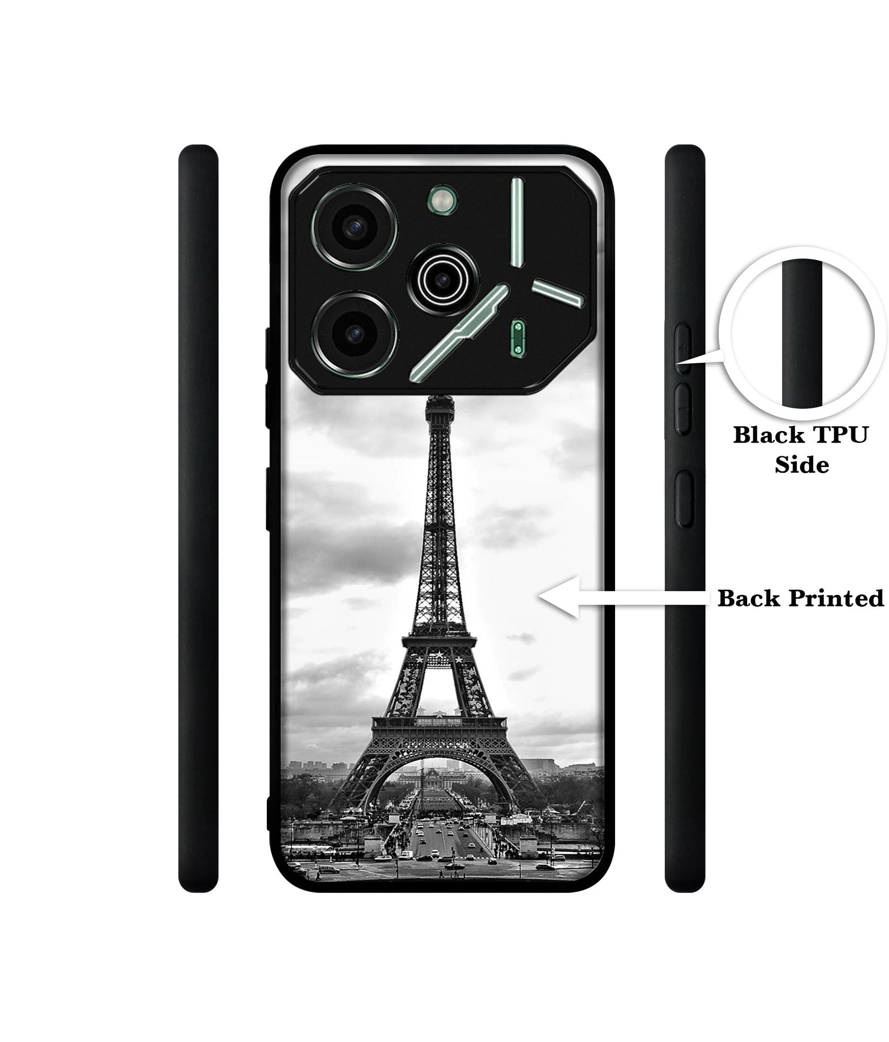 Eiffel Tower Designer 2D Printed Back Case Cover for Tecno Pova 6 Pro 5G
