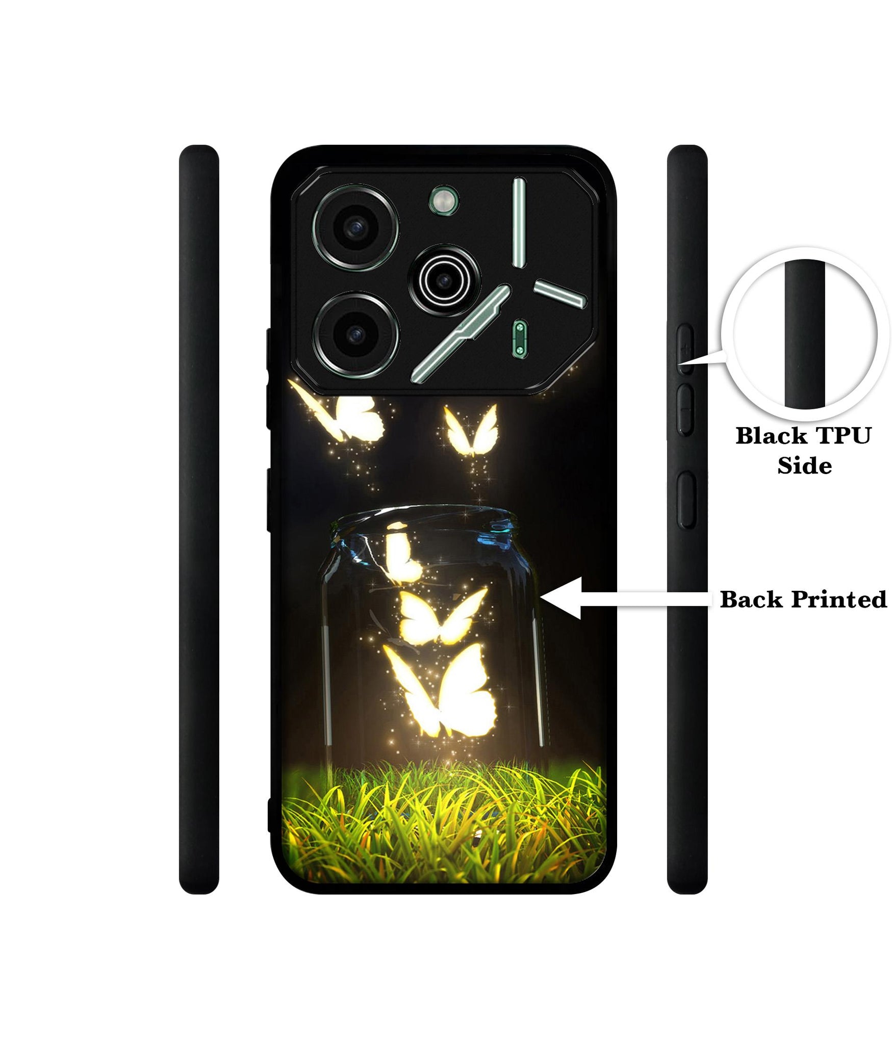 Butterfly Designer 2D Printed Back Case Cover for Tecno Pova 6 Pro 5G