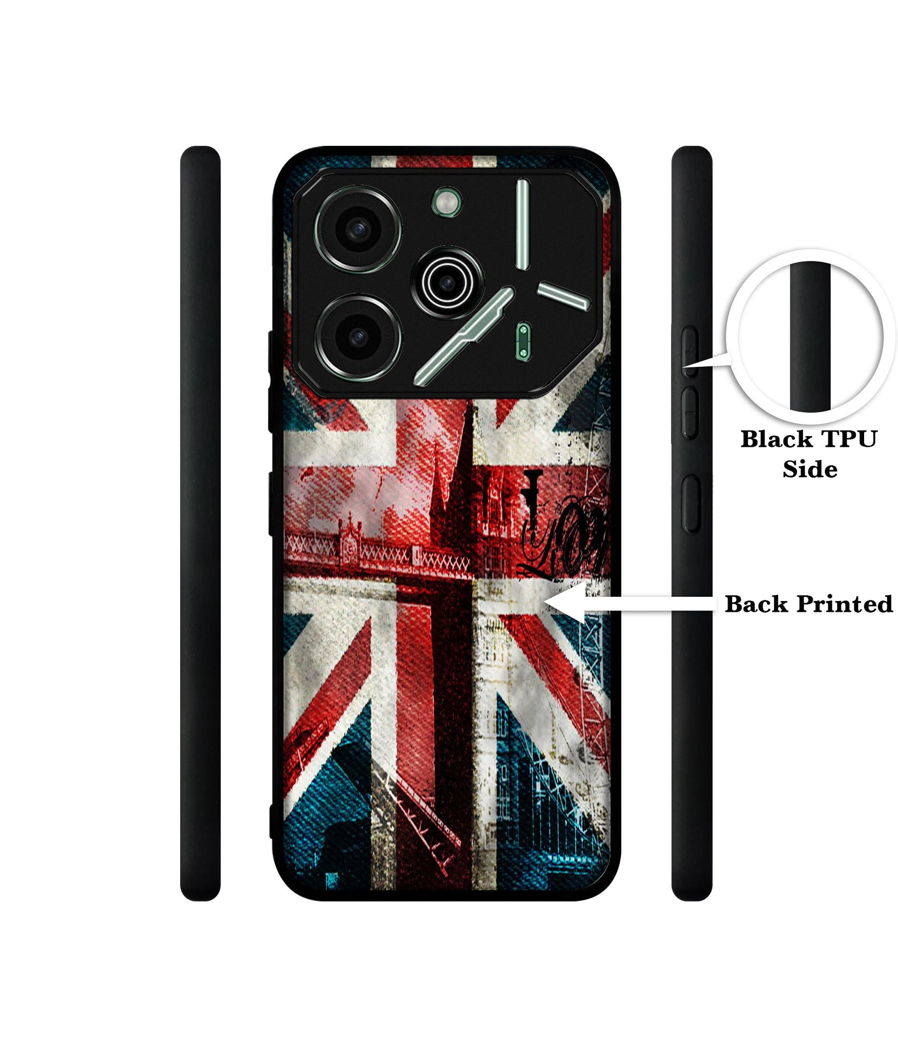 London Flag wallpaper Designer 2D Printed Back Case Cover for Tecno Pova 6 Pro 5G