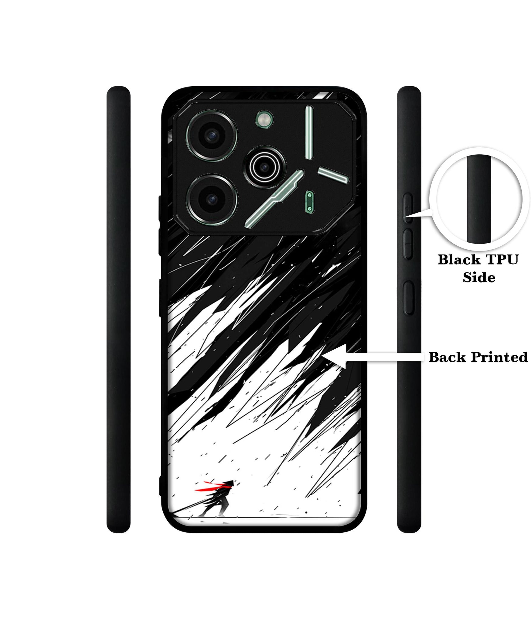 Geometric Strom Designer 2D Printed Back Case Cover for Tecno Pova 6 Pro 5G