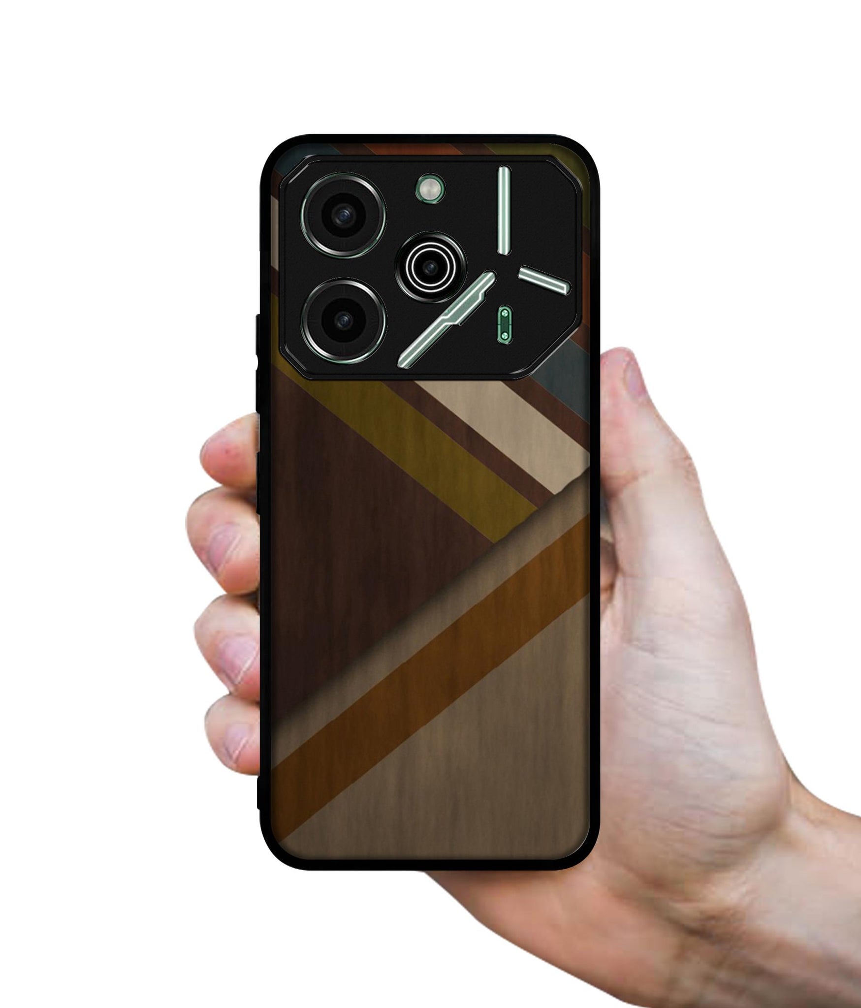 Colorful Wooden Pattern Designer 2D Printed Back Case Cover for Tecno Pova 6 Pro 5G