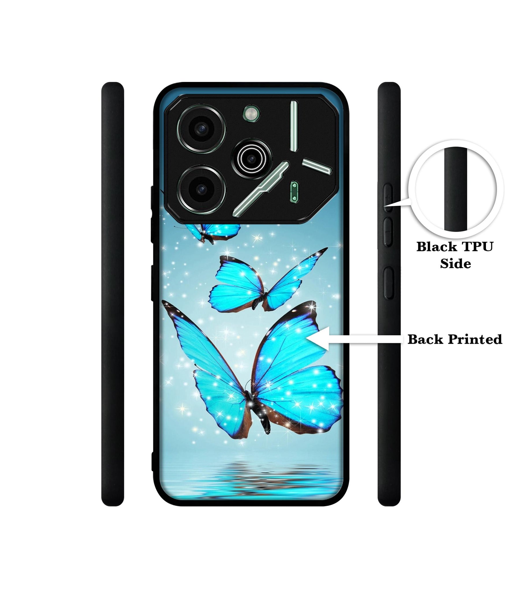 Flying Butterflies Designer 2D Printed Back Case Cover for Tecno Pova 6 Pro 5G