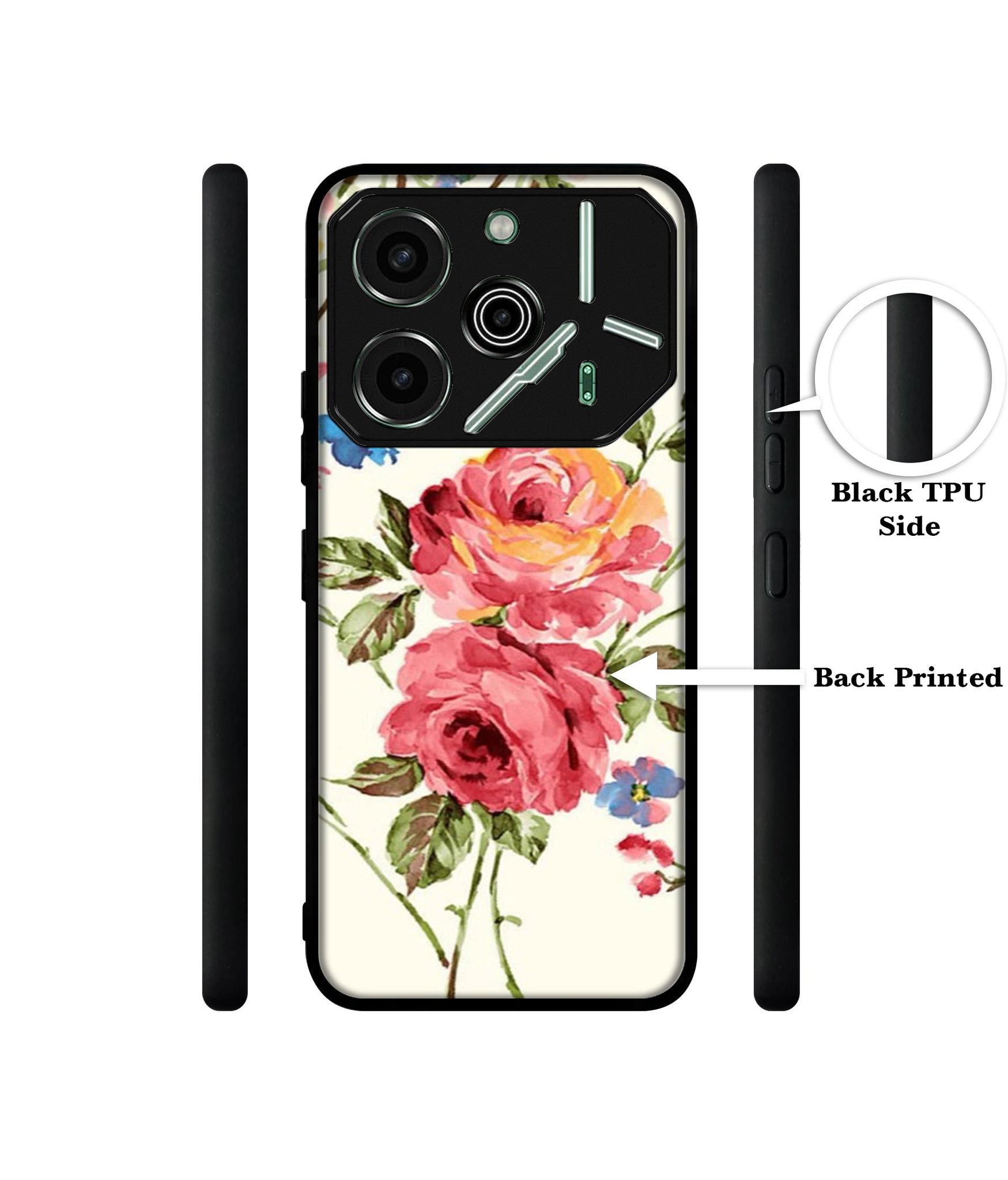 Vintage Painting Flower Designer 2D Printed Back Case Cover for Tecno Pova 6 Pro 5G