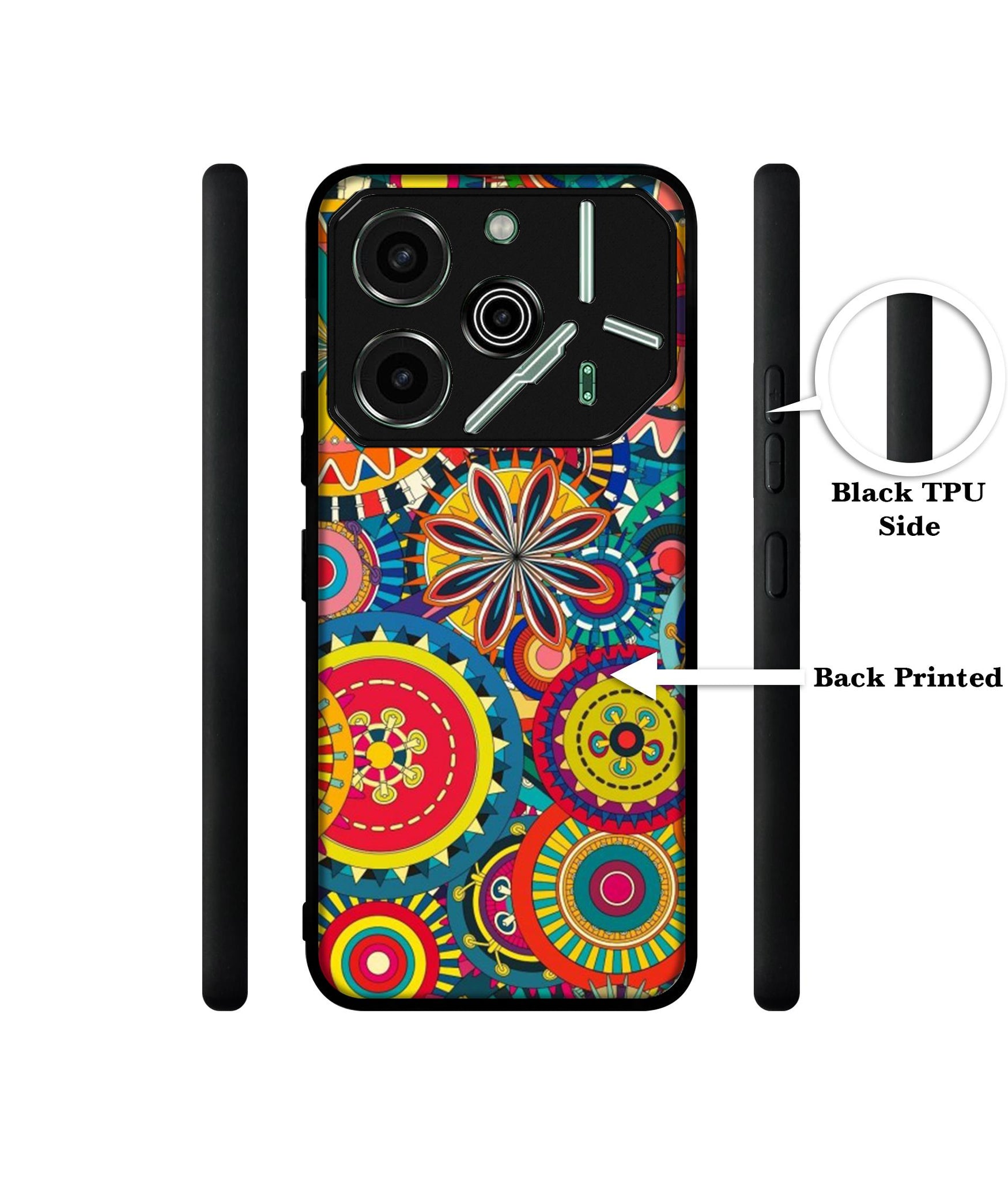 Ring Pattern Print Designer 2D Printed Back Case Cover for Tecno Pova 6 Pro 5G